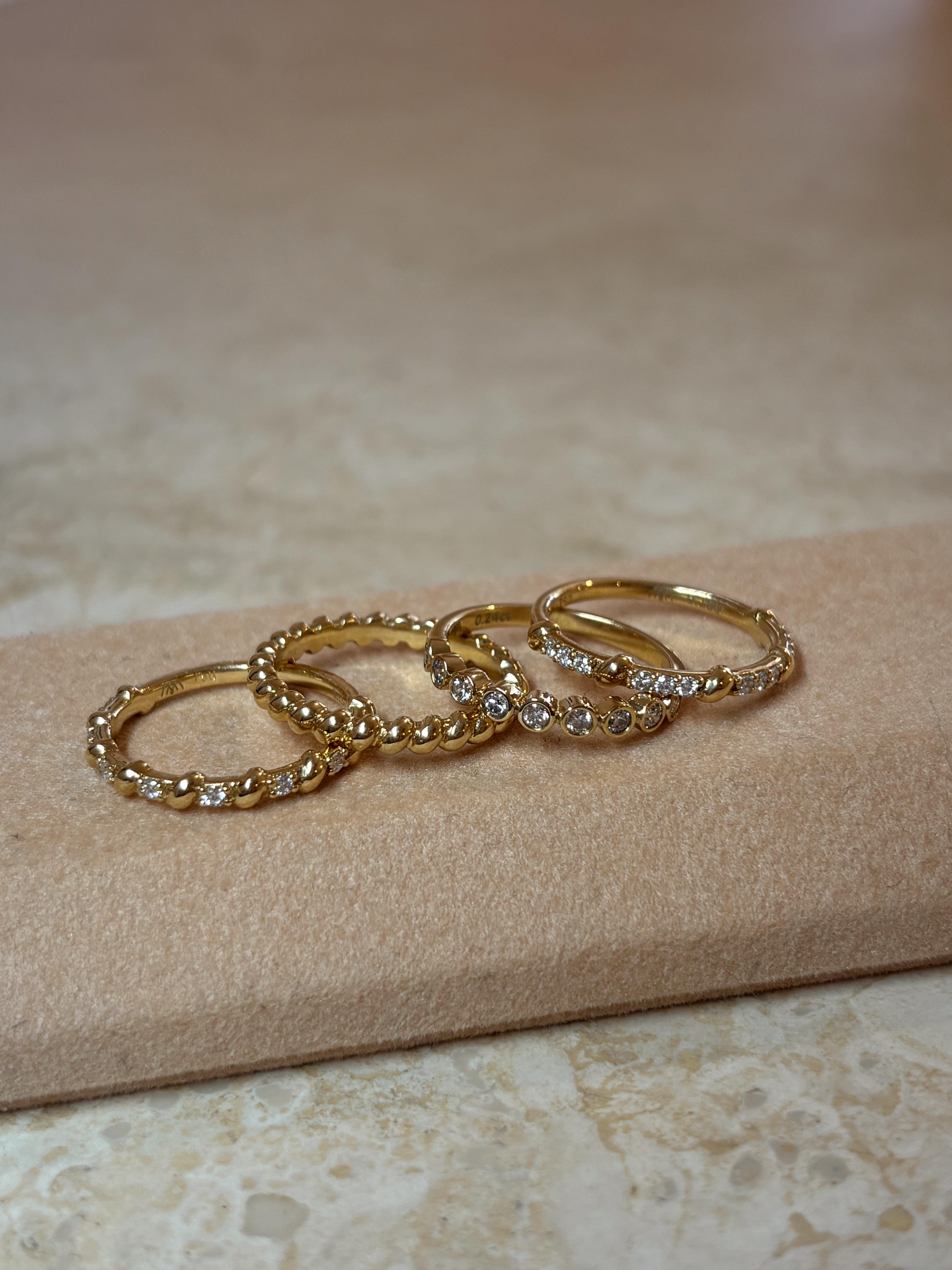 Rope Ring, size 6, 18K Gold 3grams, by Michelle Massoura For Sale 3