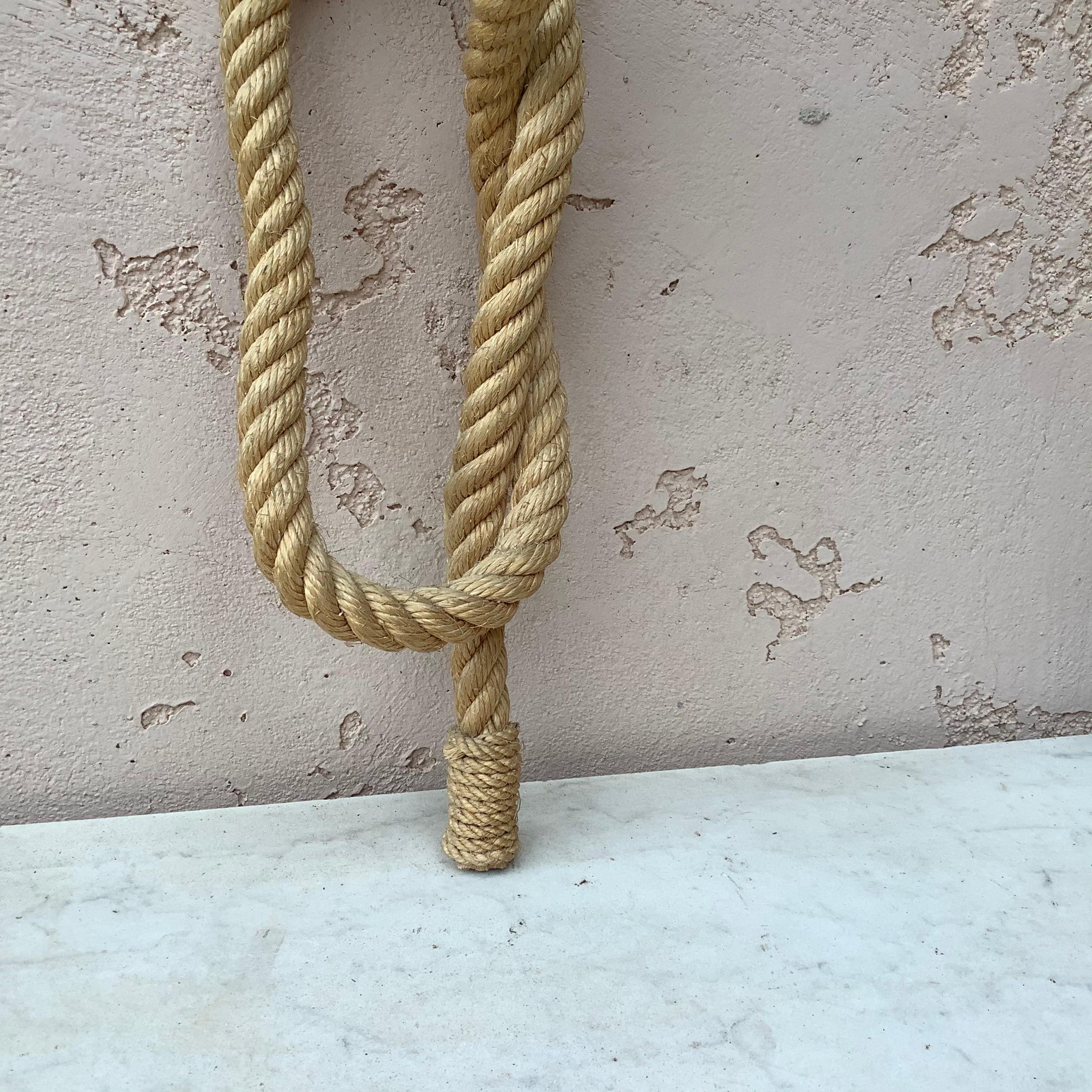 Rope Sconce Audoux Minet, circa 1960 In Good Condition In Austin, TX