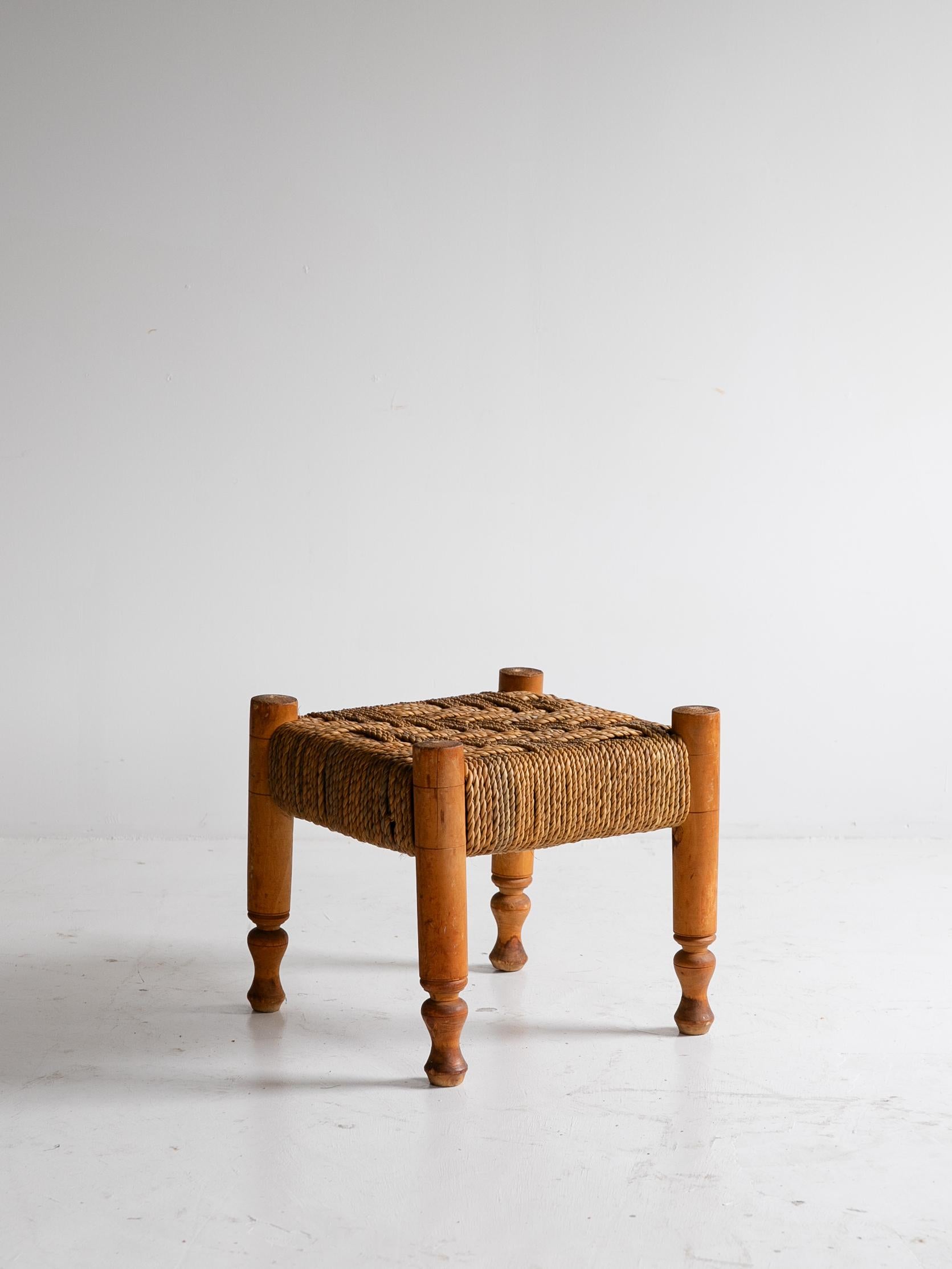 Mid-Century moderno Sgabello in corda di 