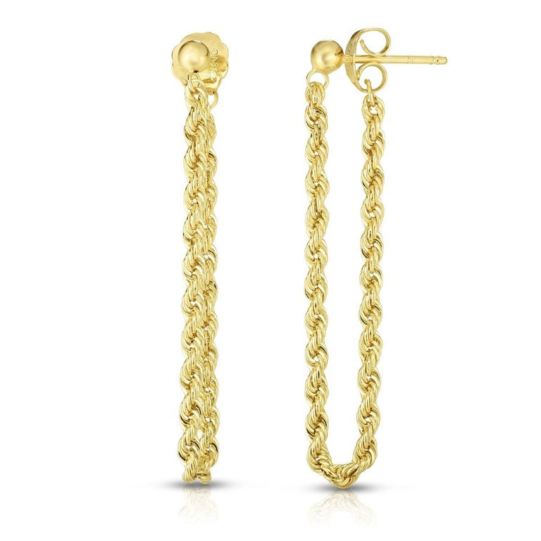 Rope Stud Earrings, Gold, Ben Dannie For Sale at 1stdibs