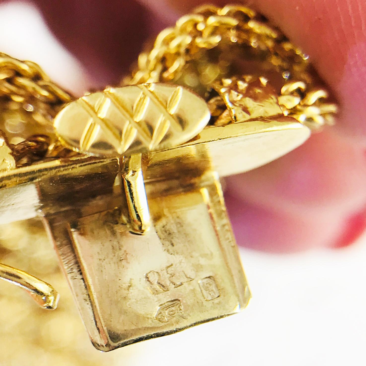 Bracelet en or jaune 18k avec nœud en forme de corde en vente 2