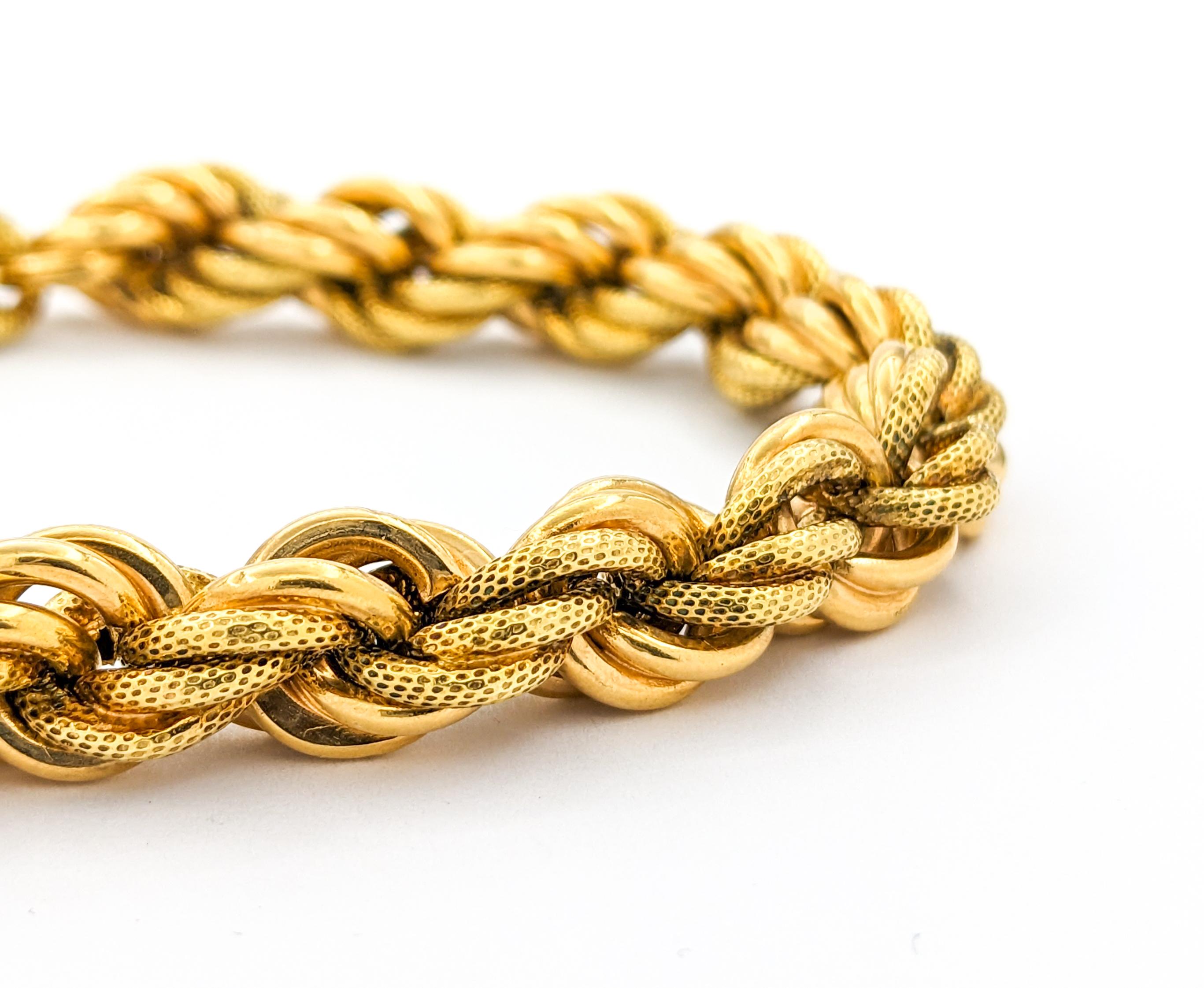 Rope-style Bracelet In Yellow Gold For Sale 5