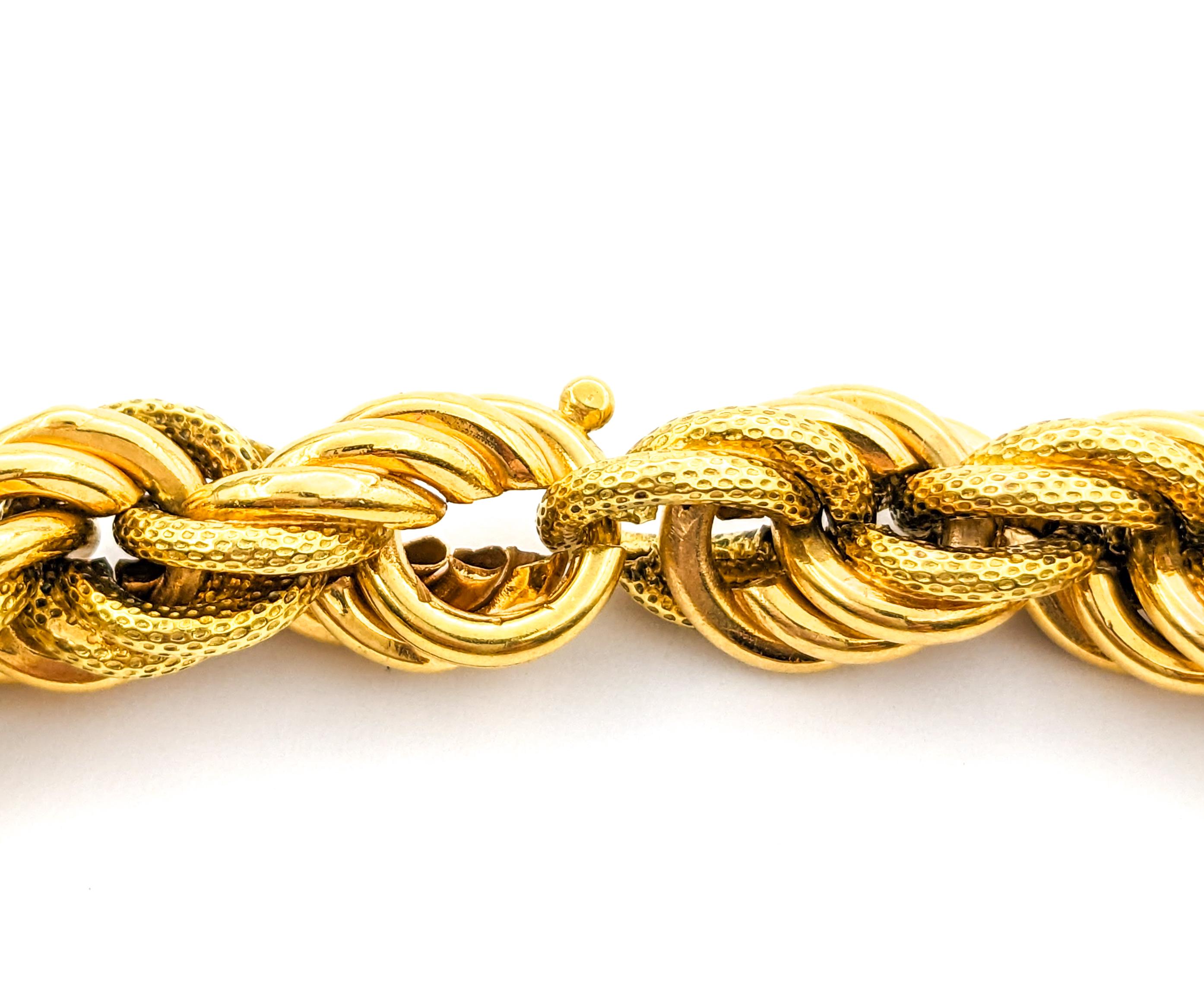 Modern Rope-style Bracelet In Yellow Gold For Sale