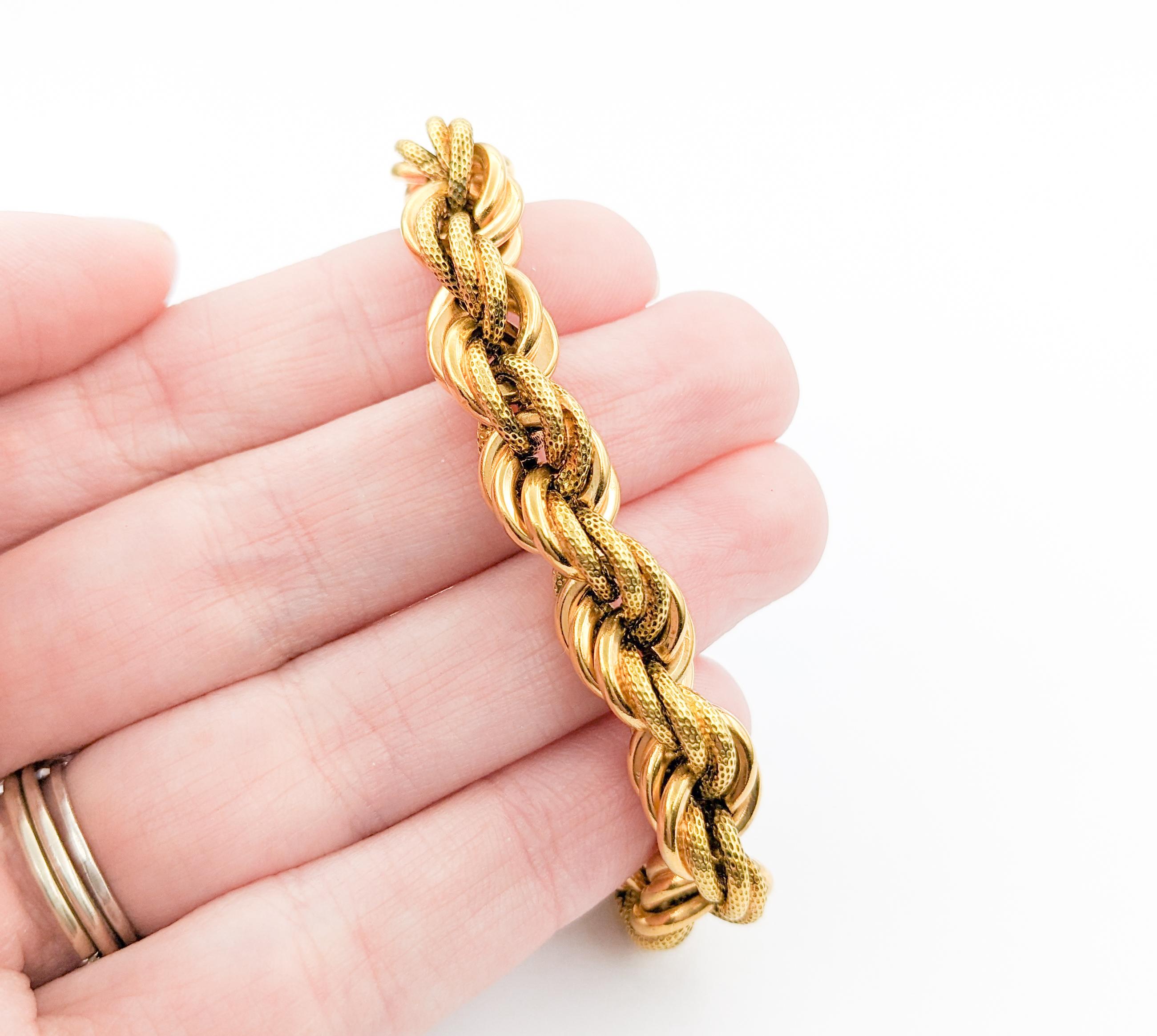 Women's Rope-style Bracelet In Yellow Gold For Sale