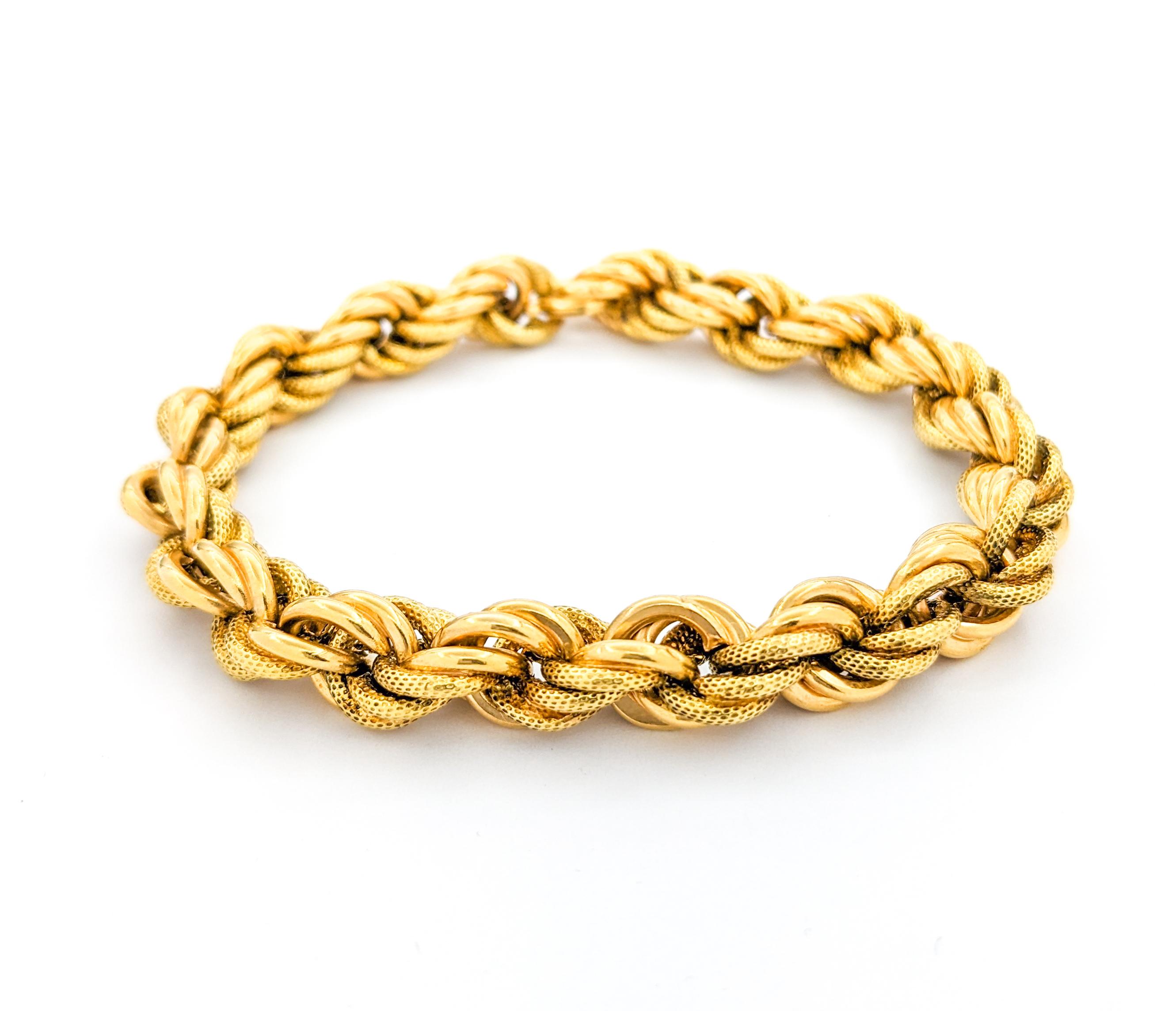 Rope-style Bracelet In Yellow Gold For Sale 2