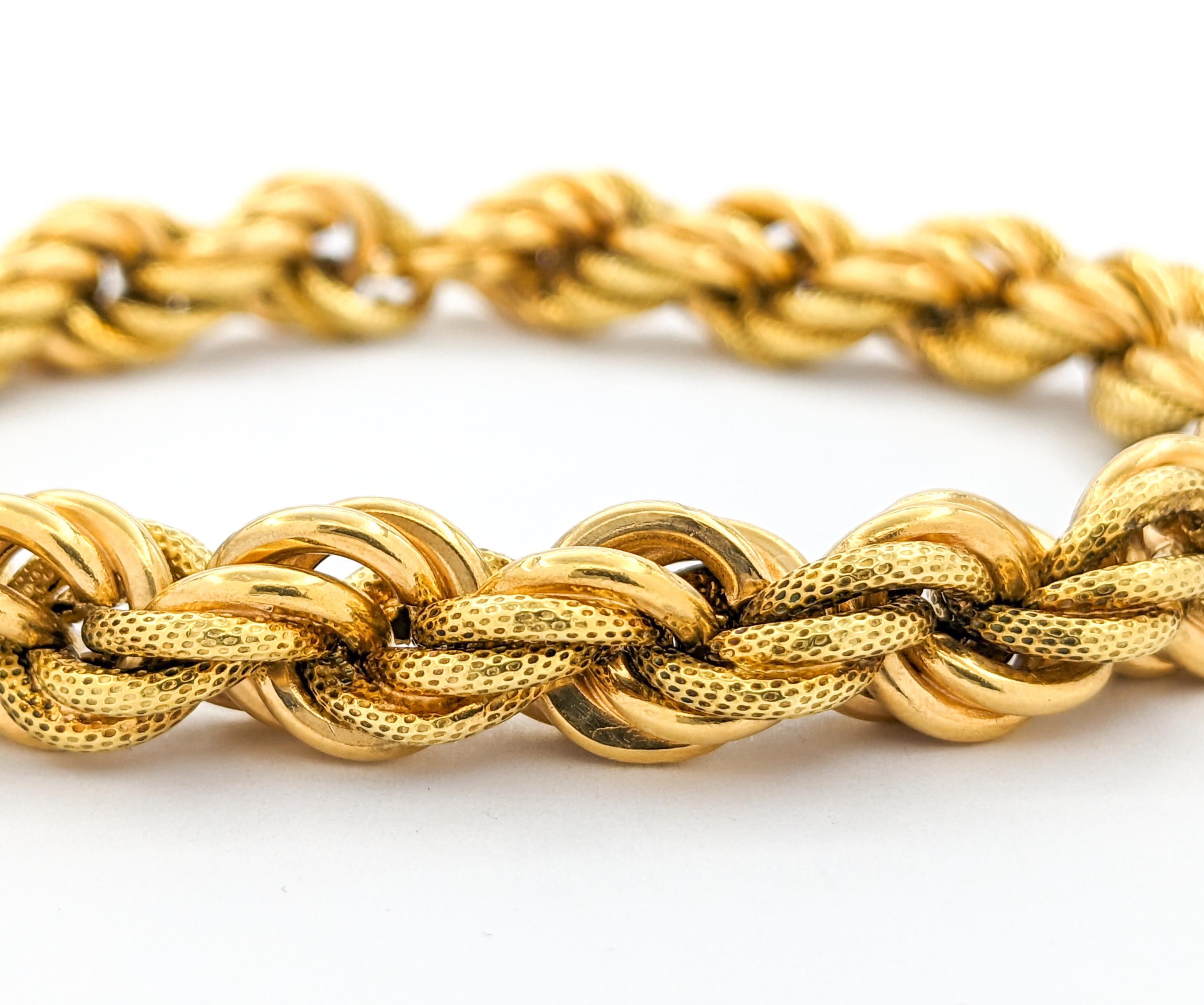 Rope-style Bracelet In Yellow Gold For Sale 4