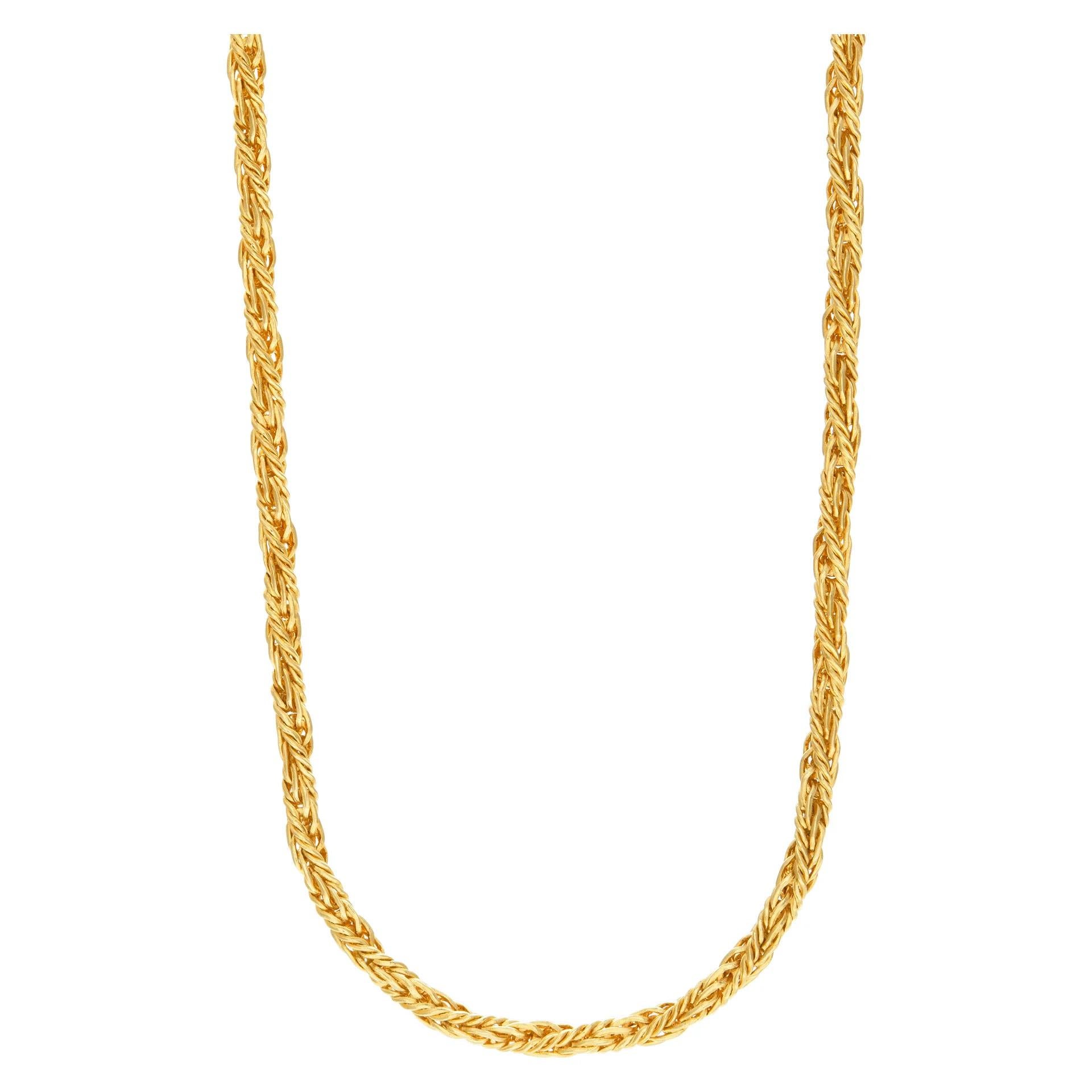 Rope Style Necklace in 18k Yellow Gold For Sale at 1stDibs 30k gold