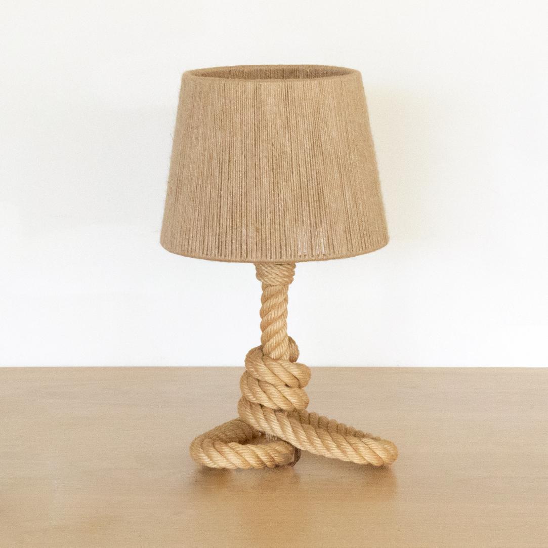 French Rope Table Lamp by Audoux-Minet