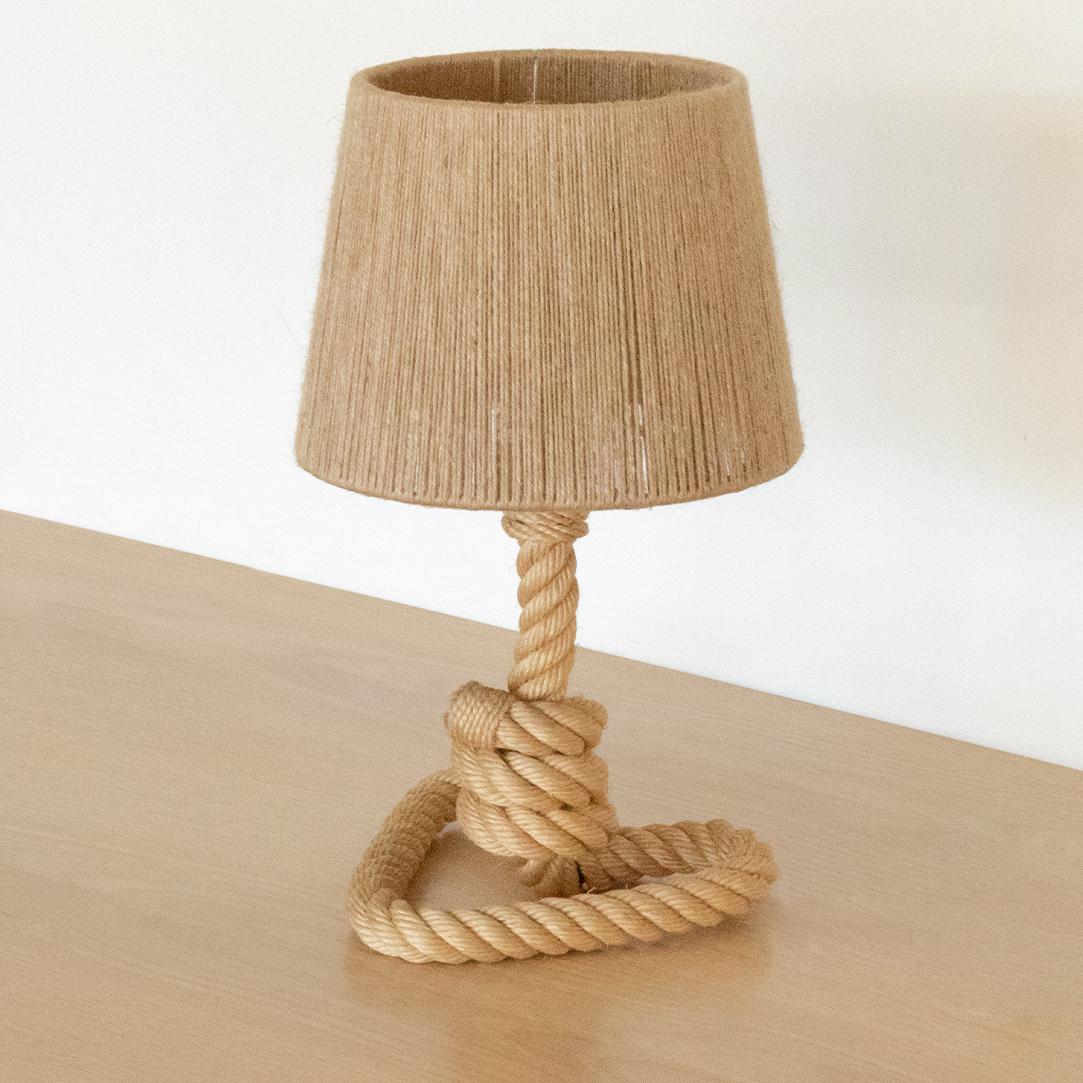 Rope Table Lamp by Audoux-Minet In Good Condition In Los Angeles, CA