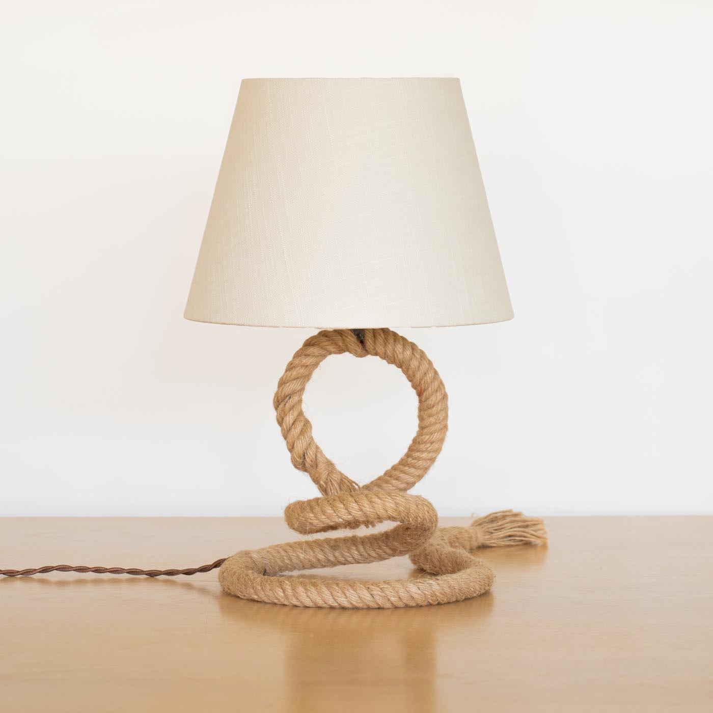 Rope Table Lamp by Audoux-Minet In Good Condition For Sale In Los Angeles, CA