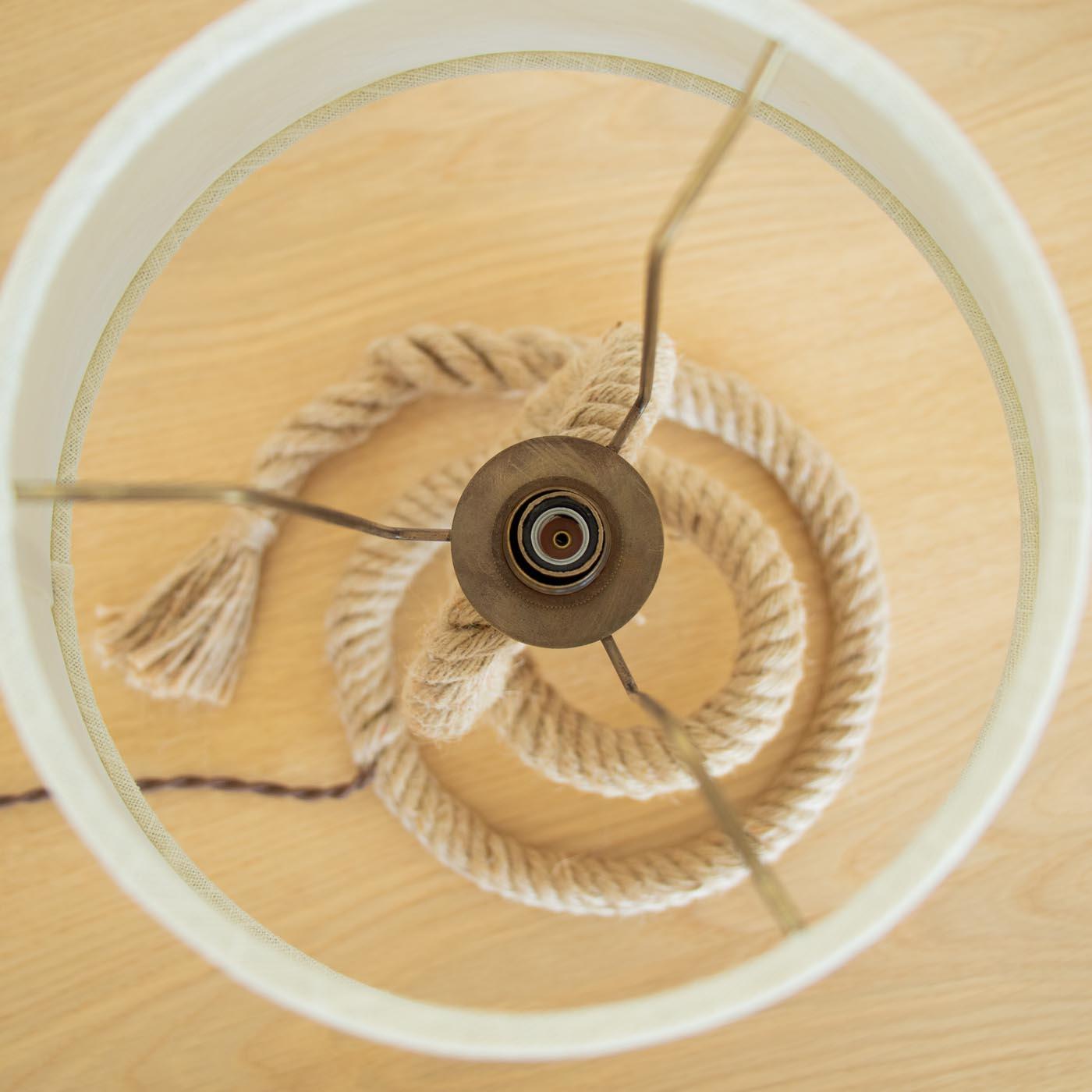 Rope Table Lamp by Audoux-Minet For Sale 2