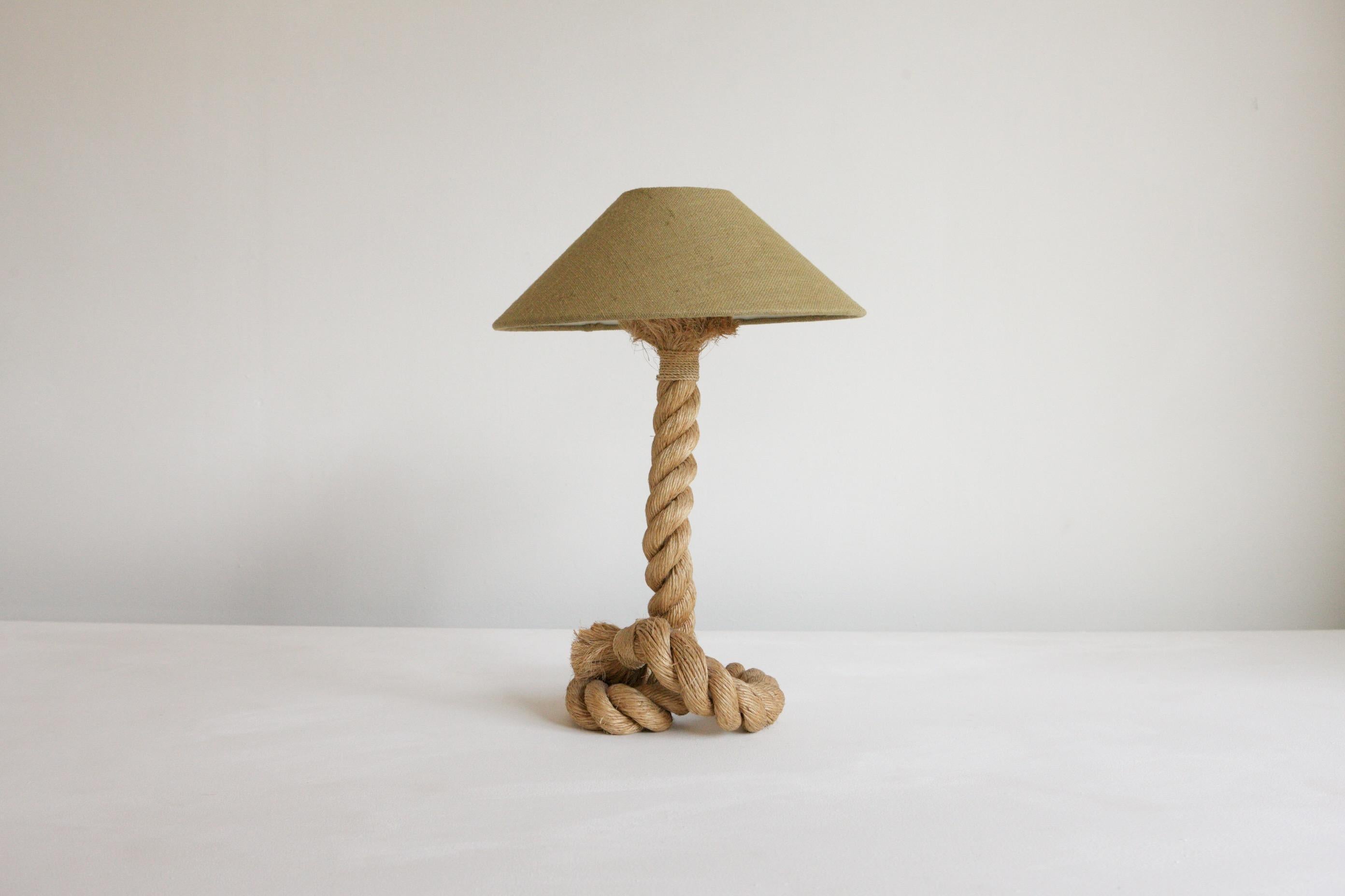 Mid-Century Modern Rope Table Lamp For Sale