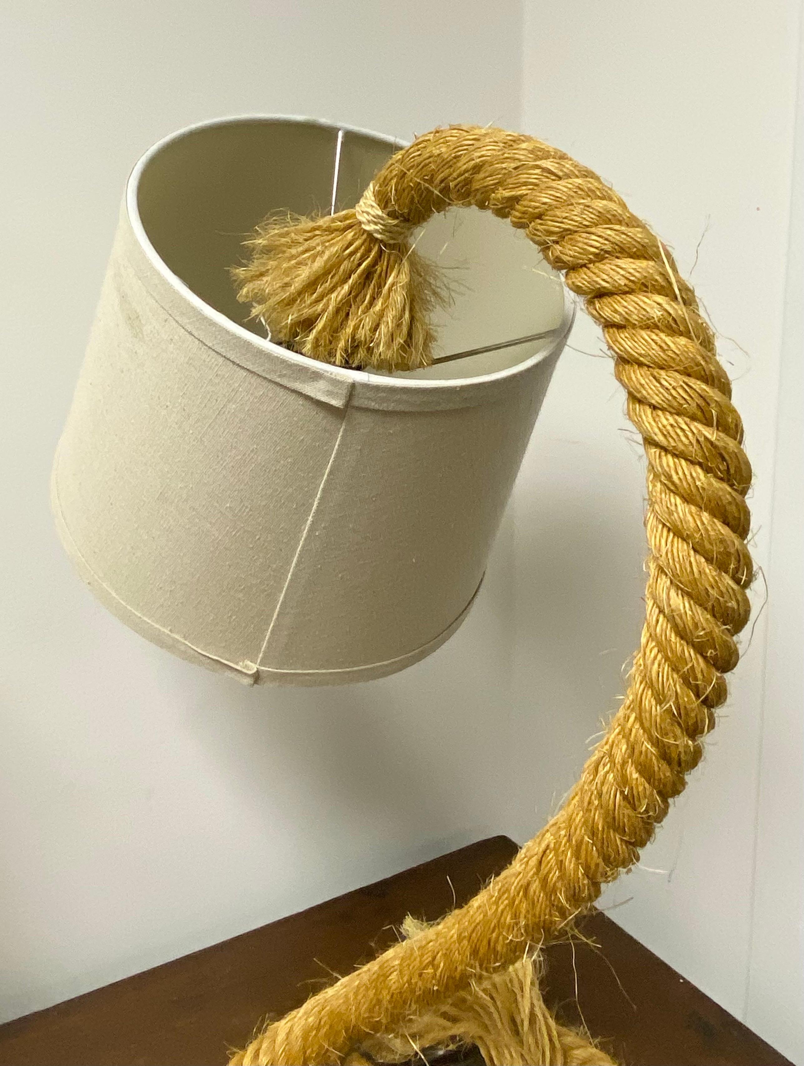 Rope Table Lamp In Good Condition For Sale In East Hampton, NY
