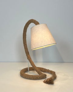 Rope Table Lamp In the Style of Adrien Audoux & Frida Minet, circa 1950
