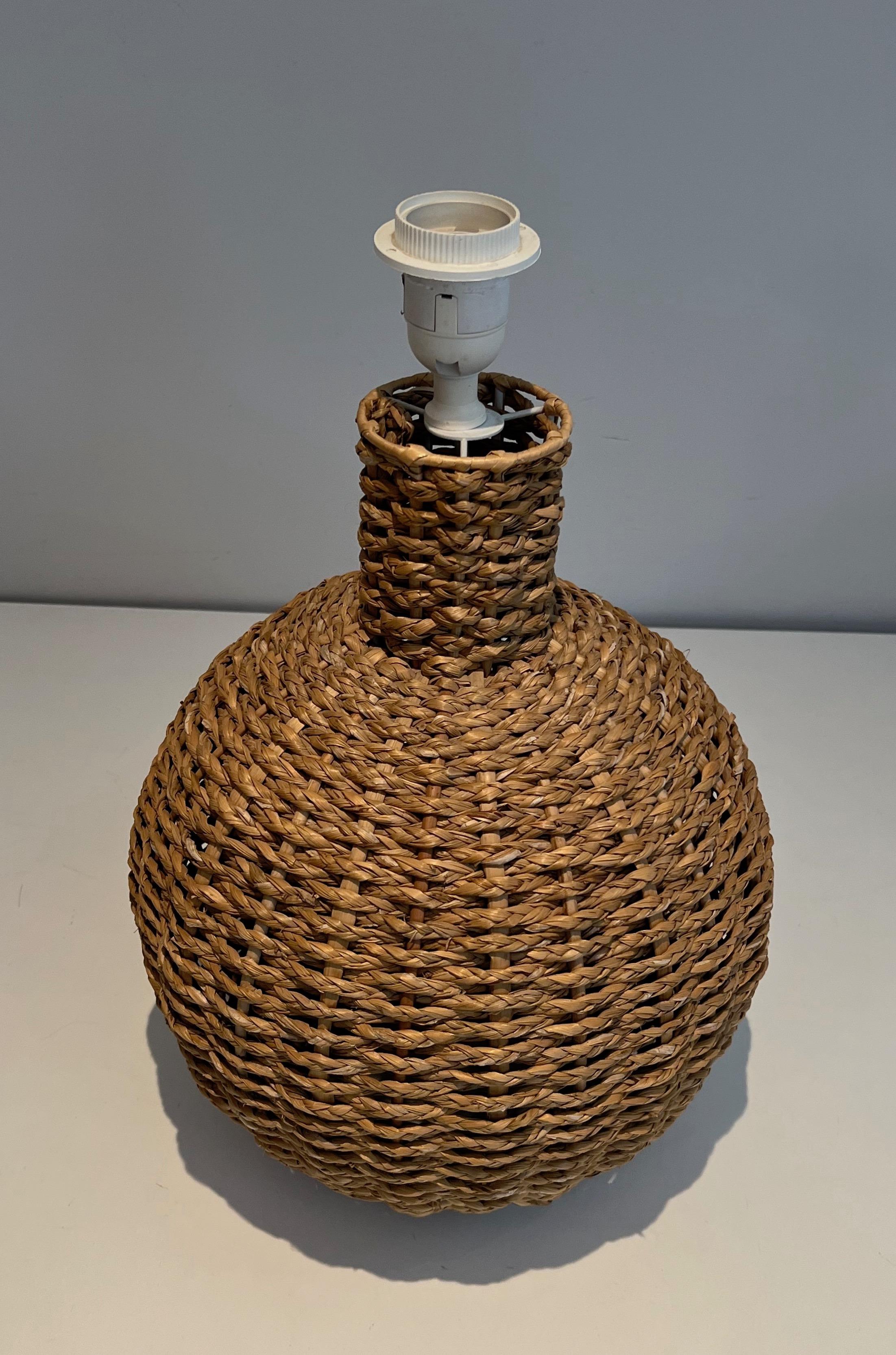 Rope Table Lamp in the Style of Audoux Minet For Sale 4