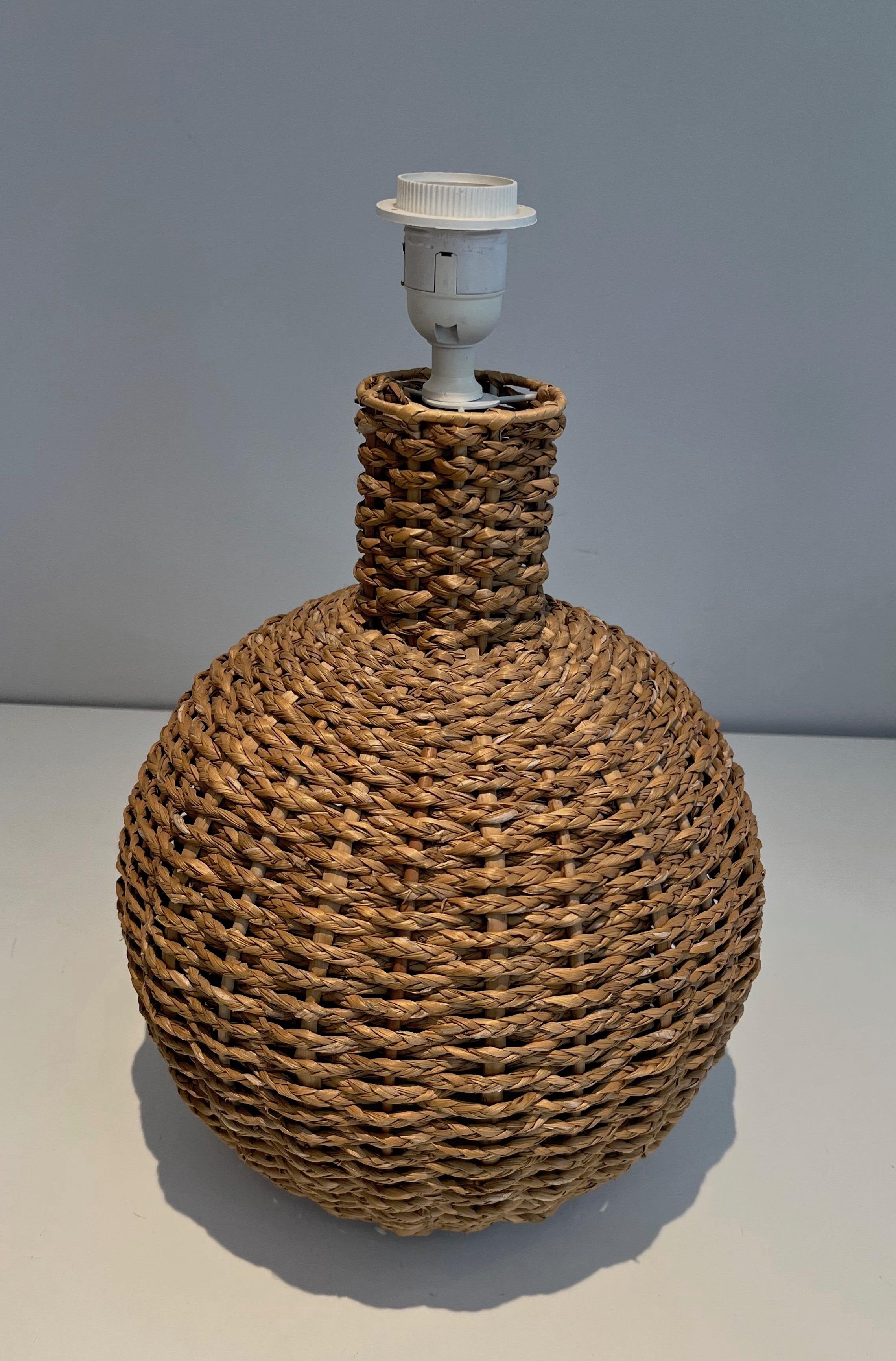 Rope Table Lamp in the Style of Audoux Minet For Sale 1