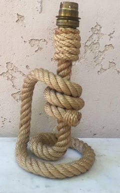 Rope Table or Desk Lamp Audoux Minet, circa 1960