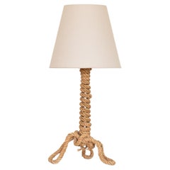 Rope Tripod Table Lamp in the Style of Audoux-Minet
