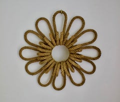 Rope Wall Decoration in the Shape of  Flower - Style of Audoux et Minet, France