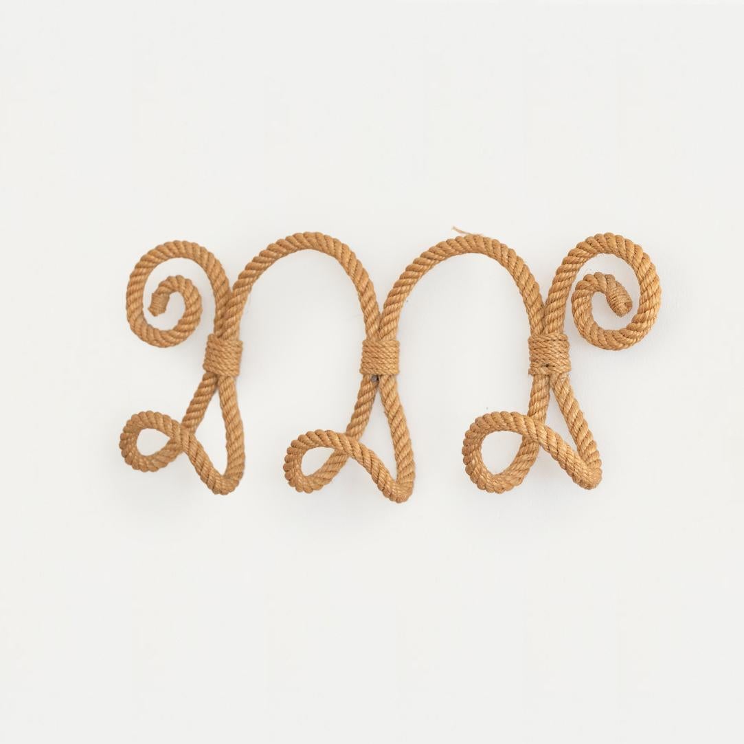 French Rope Wall Hook by Audoux and Minet