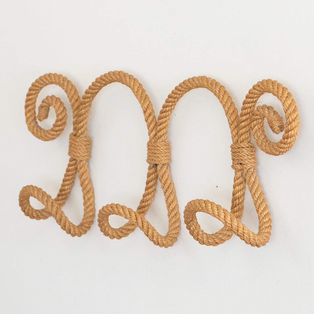 Rope Wall Hook by Audoux and Minet In Good Condition In Los Angeles, CA