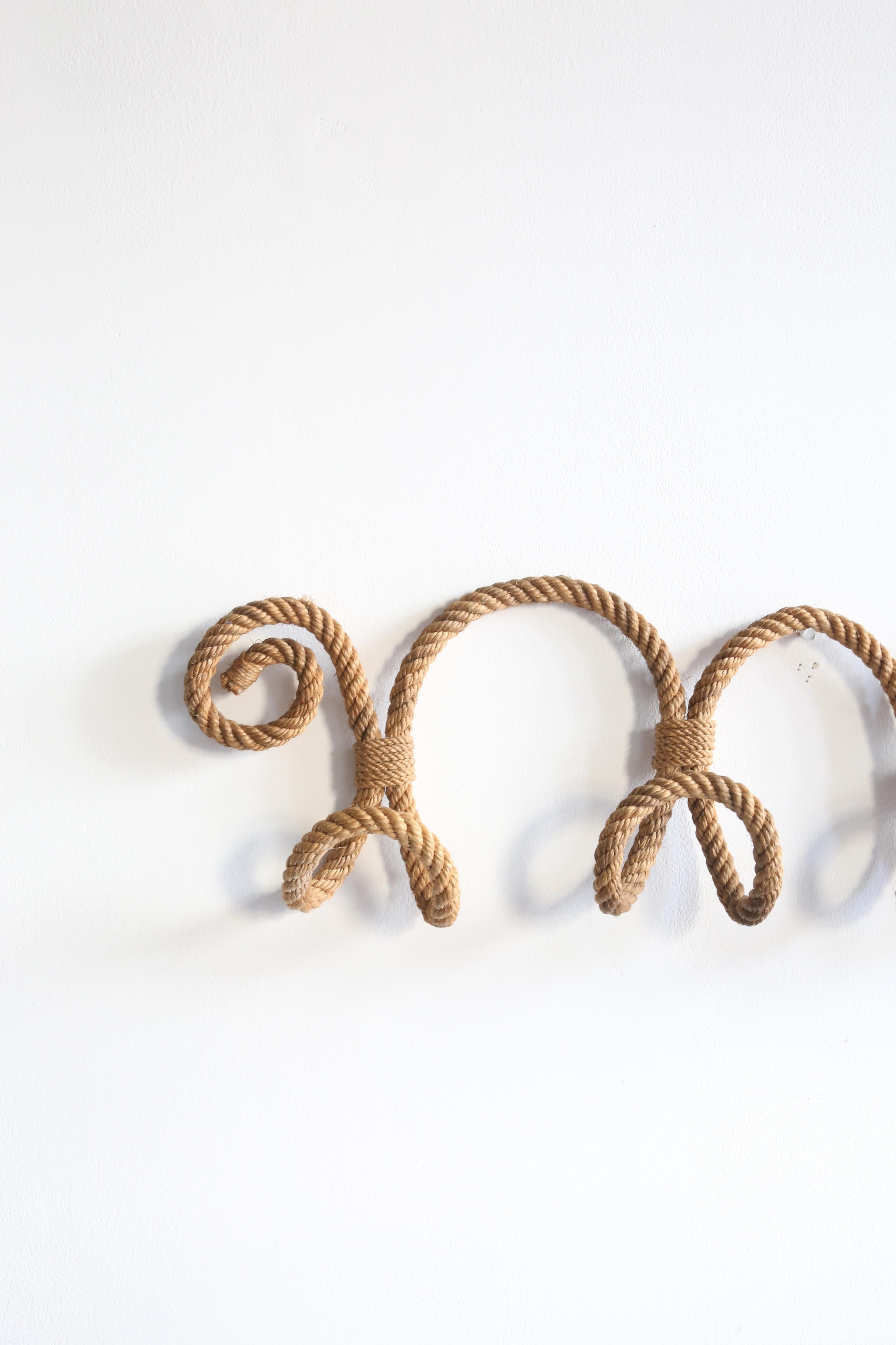 Rope Wall Hook by Audoux Minet In Good Condition In London, England