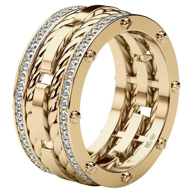 ROPES 14k Gelbgold Ring mit 1,05 Karat Diamanten