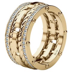 ROPES 14k Yellow Gold Ring with 1.05ct Diamonds