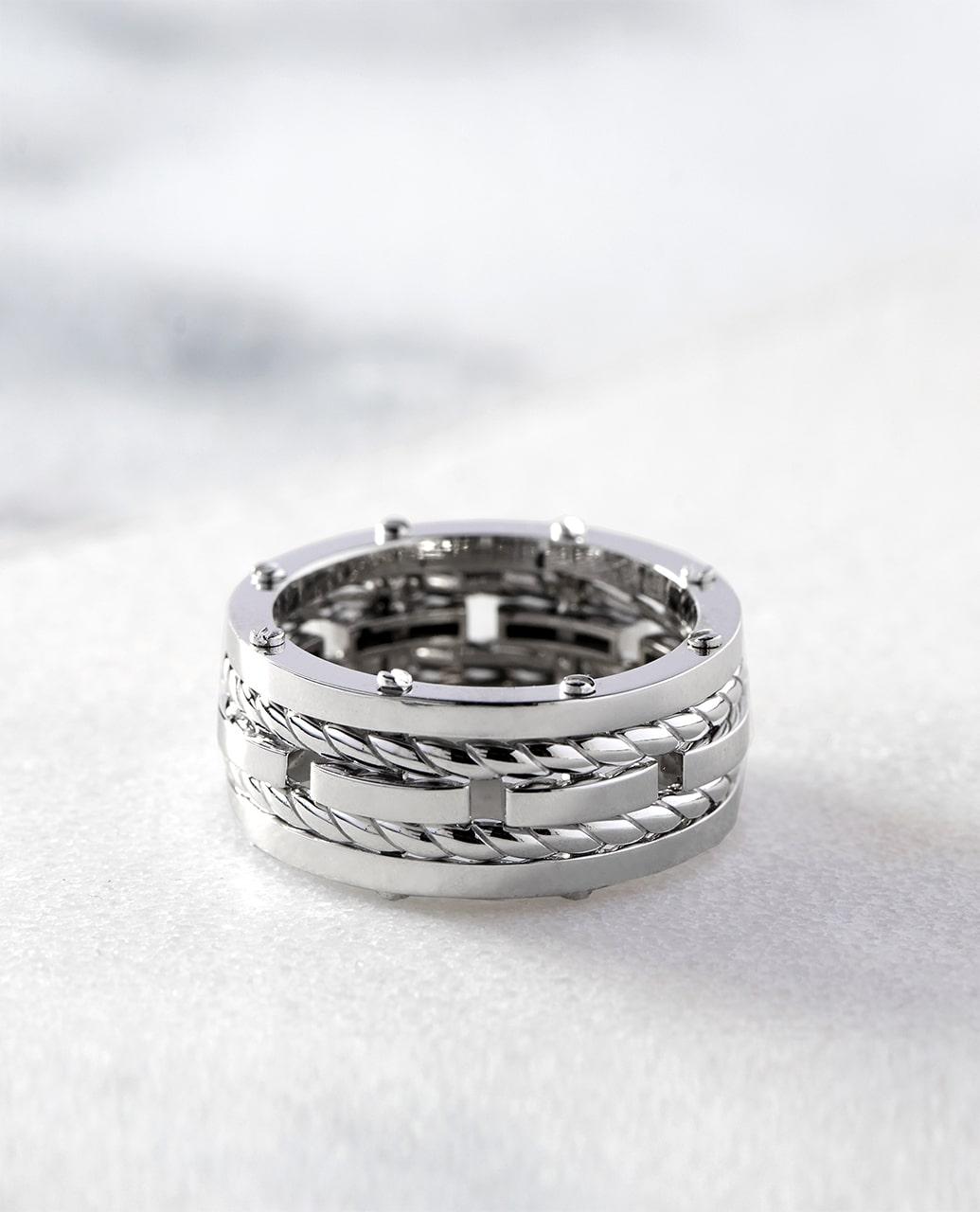 Contemporary ROPES Platinum Ring For Sale