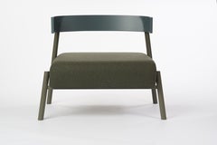 Roque Lounge Chair, Melton Wool and Eco-Friendly Powder Coated Steel Frame