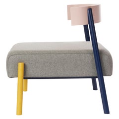 Roque Lounge Chair, Melton Wool and Eco-Friendly Powder Coated Steel Frame Roque Lounge Chair, Melton Wool and Eco-Friendly Powder Coated Steel Frame