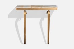 Roque Reymundo E Hijos, Console Table, Brass, Marble Argentina, 1971