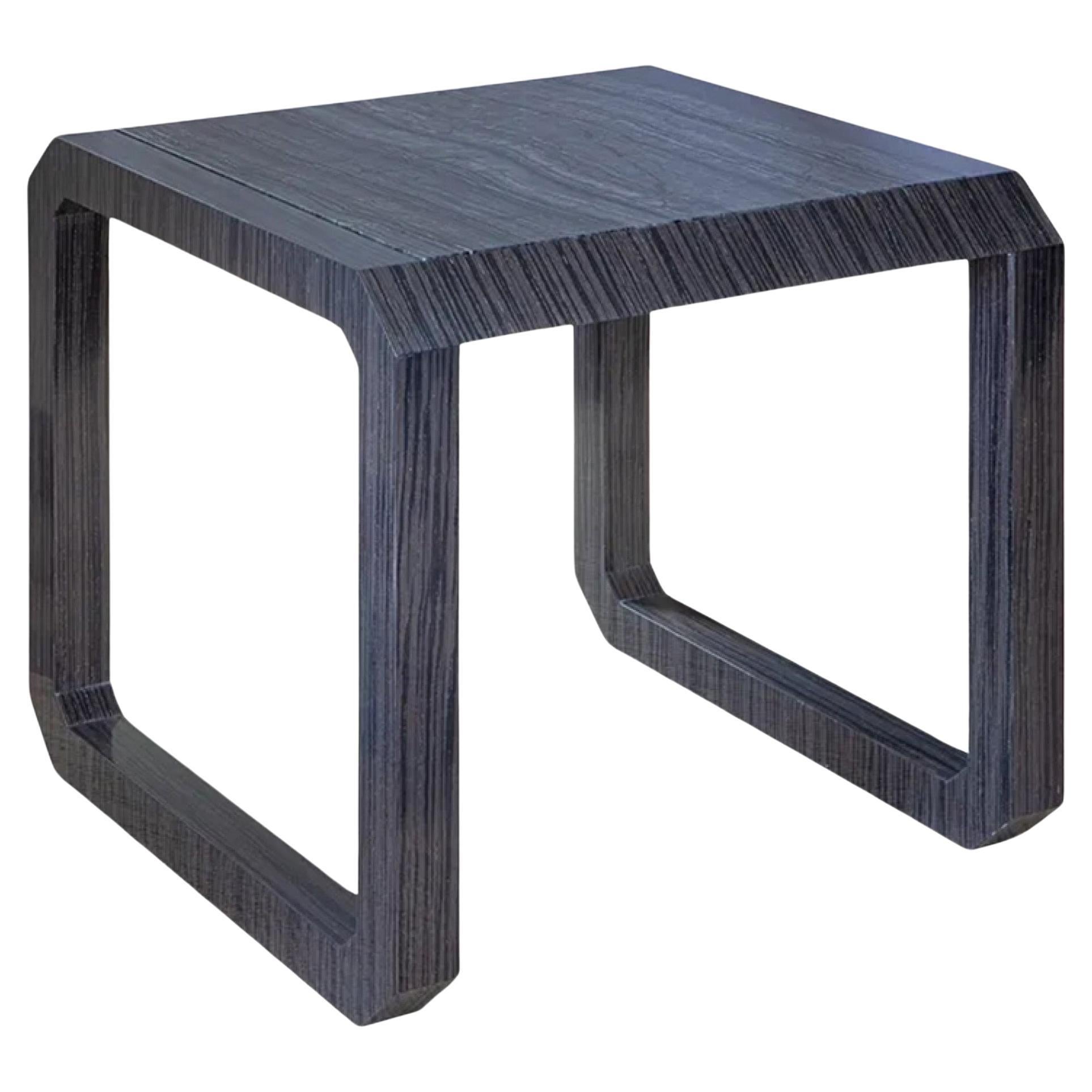 Table d'appoint contemporaine en bois foncé et marbre de Roric Tobin