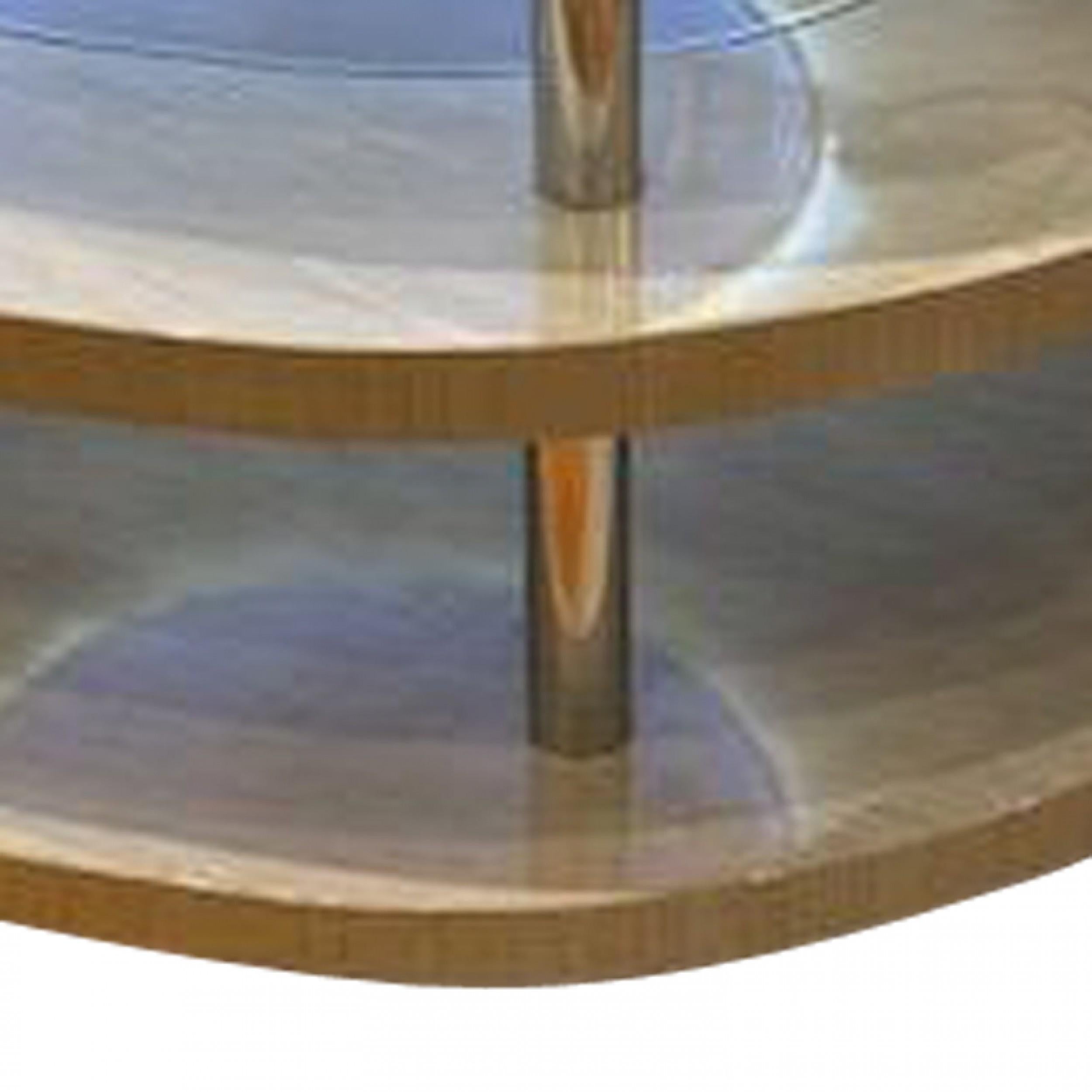 Fait main Table basse contemporaine en acier et agate grise illuminée Roric Tobin en vente