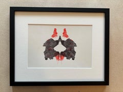 Set of 10 Framed Rorschach Ink Tables, Abstract Prints, Excellent