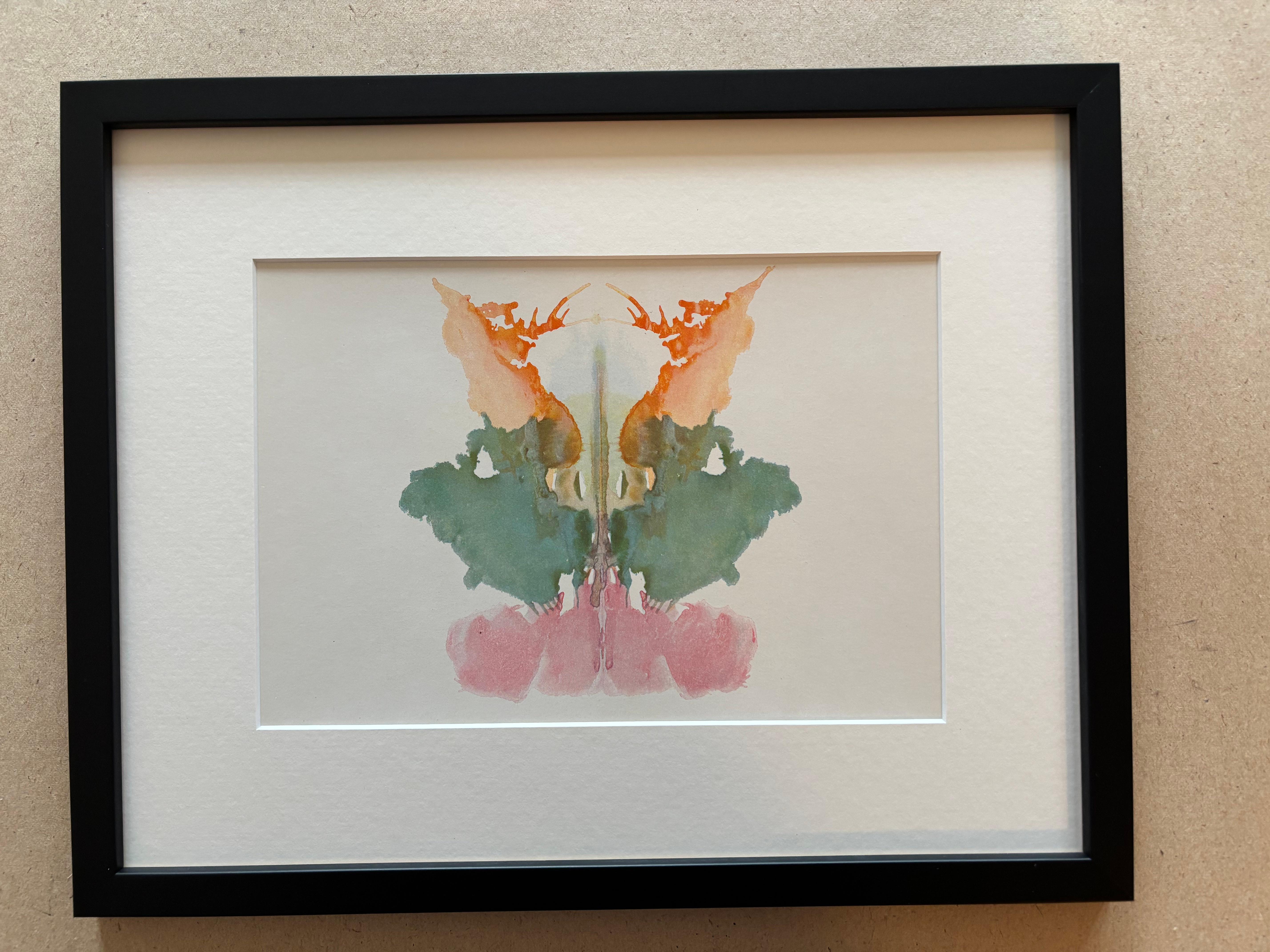 INK ROR TABLES - Brown Abstract Print by Rorschach