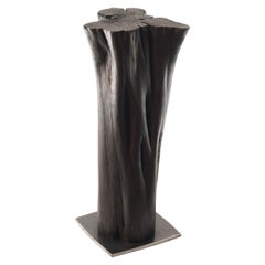 Rorshack Table by Seven Cedars Co black yakisugi cedar table.