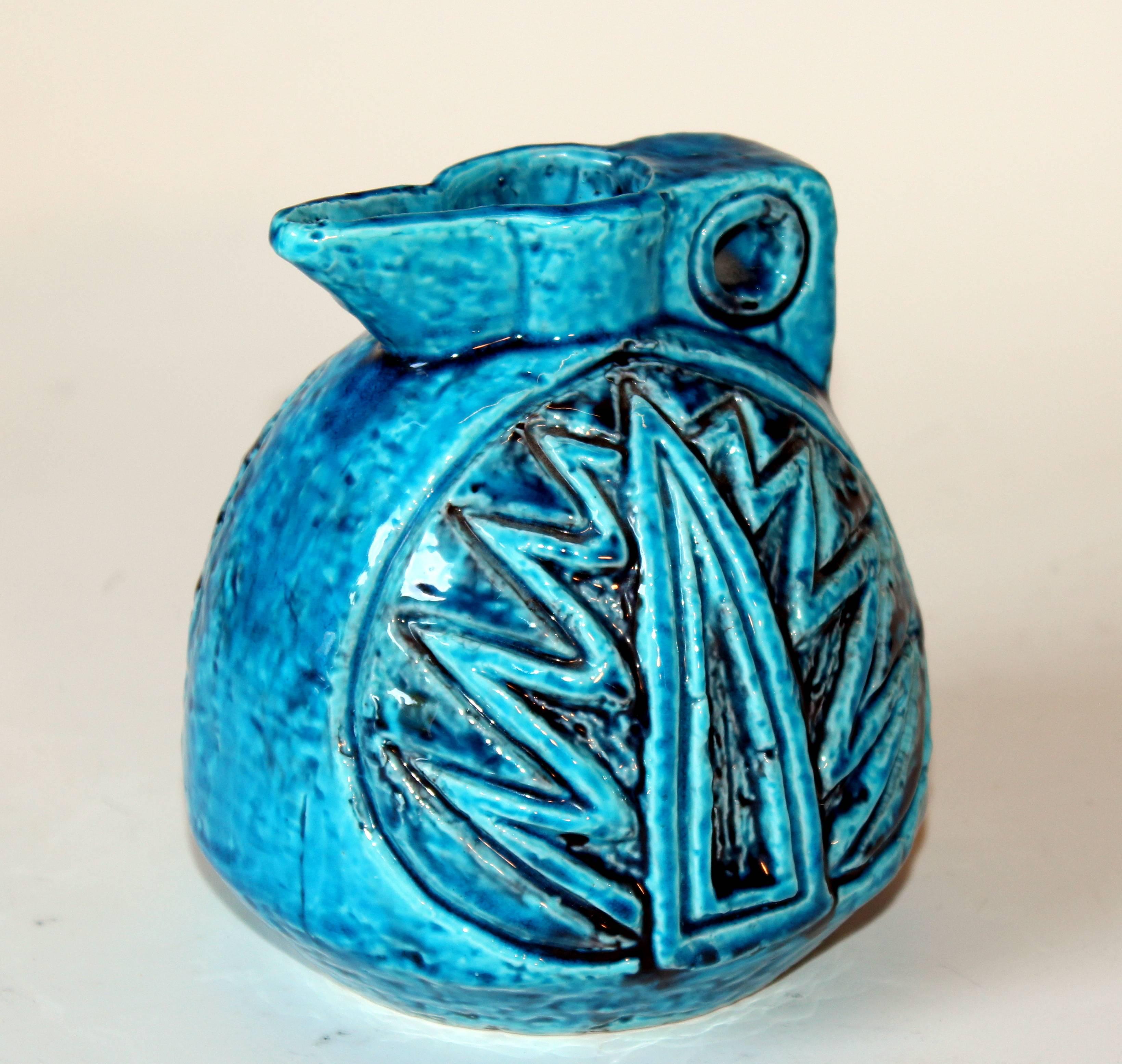 Rorstrand Art Deco CH Impressed Marks Swedish Art Pottery Carved Pitcher Vase 1