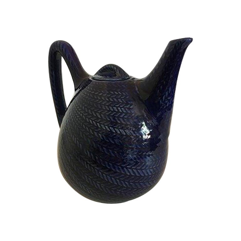Rorstrand Blue Eld / Blue Fire Teapot For Sale