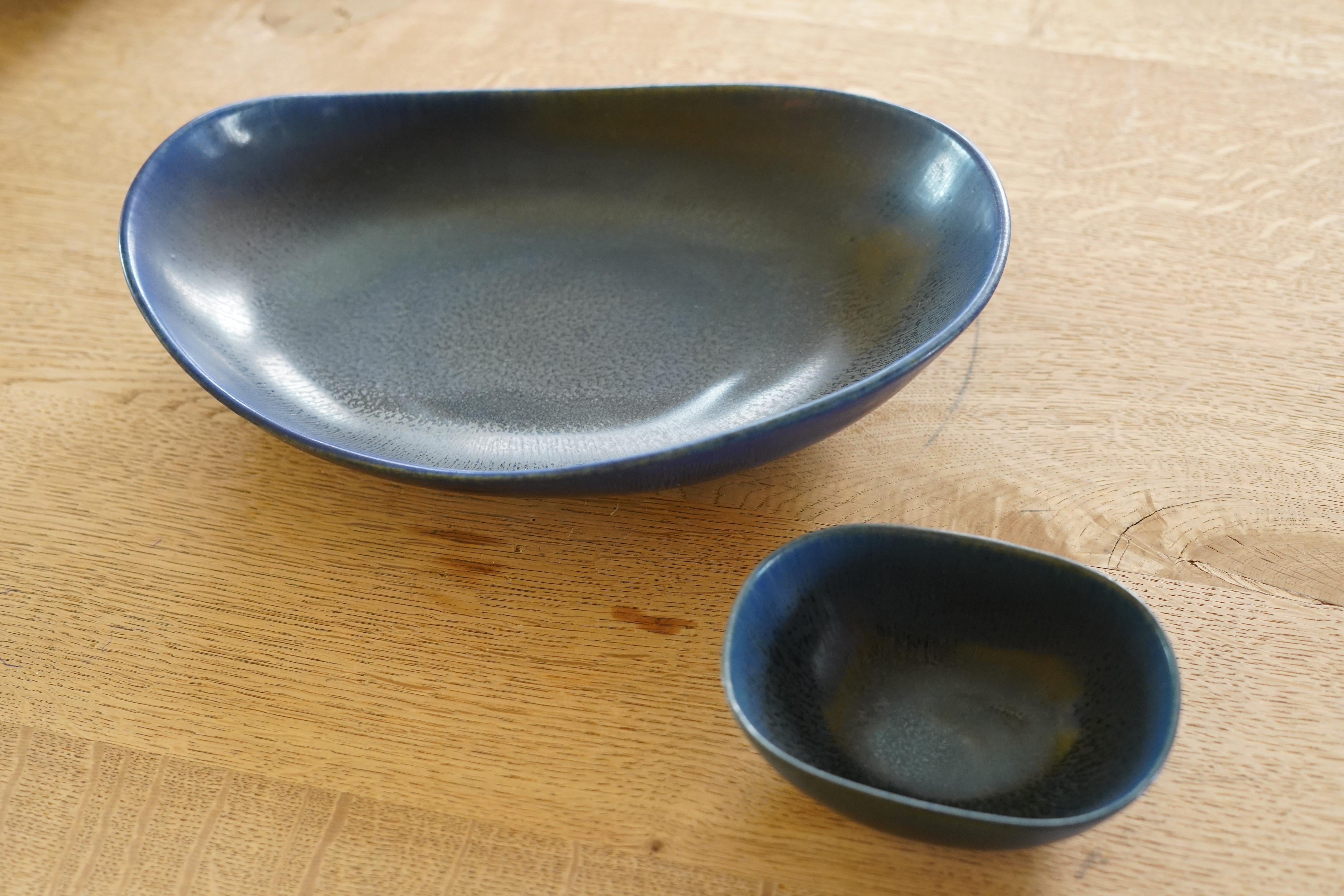 Glazed Rörstrand Carl-Harry Stålhane ceramic bowls , Sweden 1960 For Sale