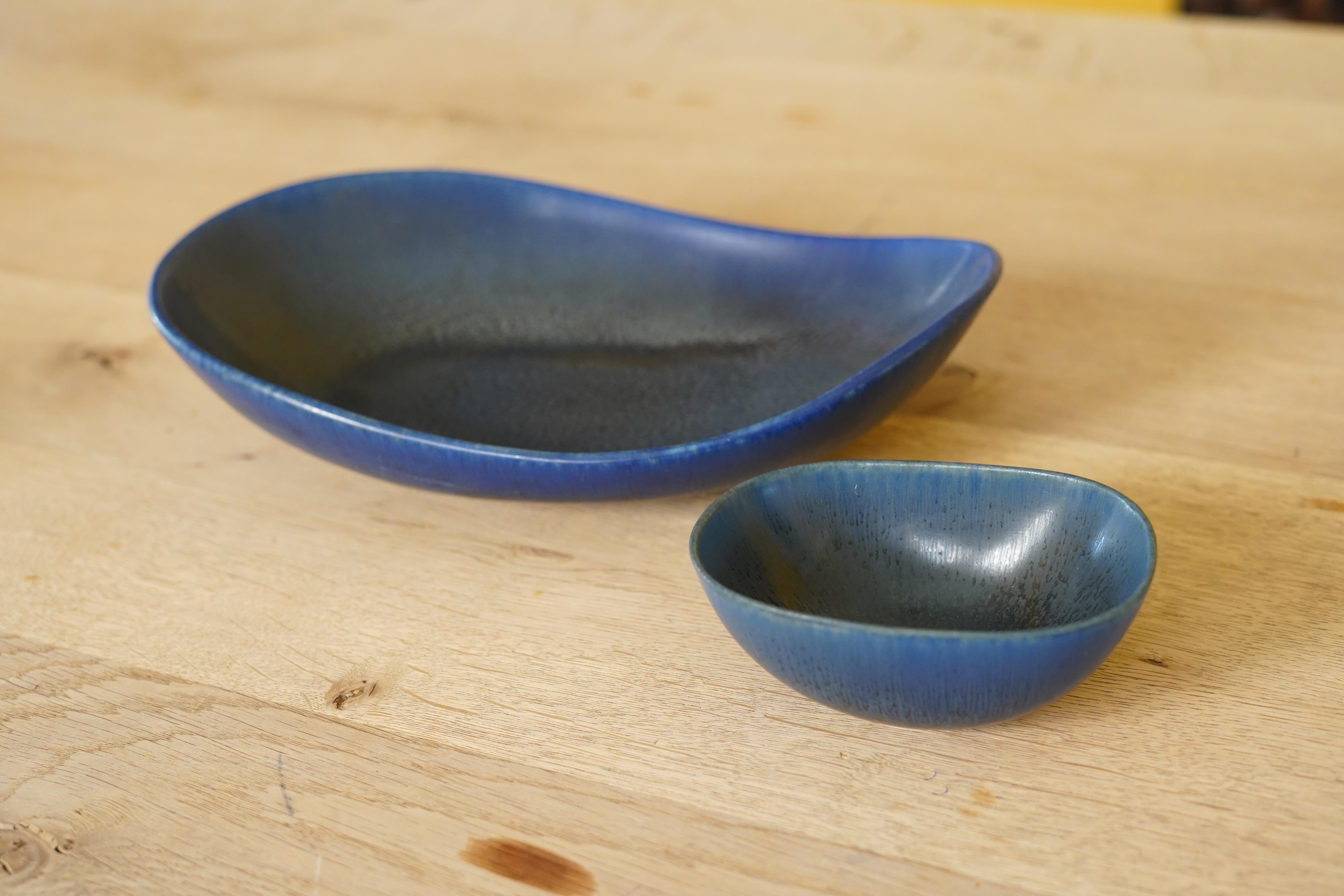 Rörstrand Carl-Harry Stålhane ceramic bowls , Sweden 1960 In Good Condition For Sale In Bronx, NY