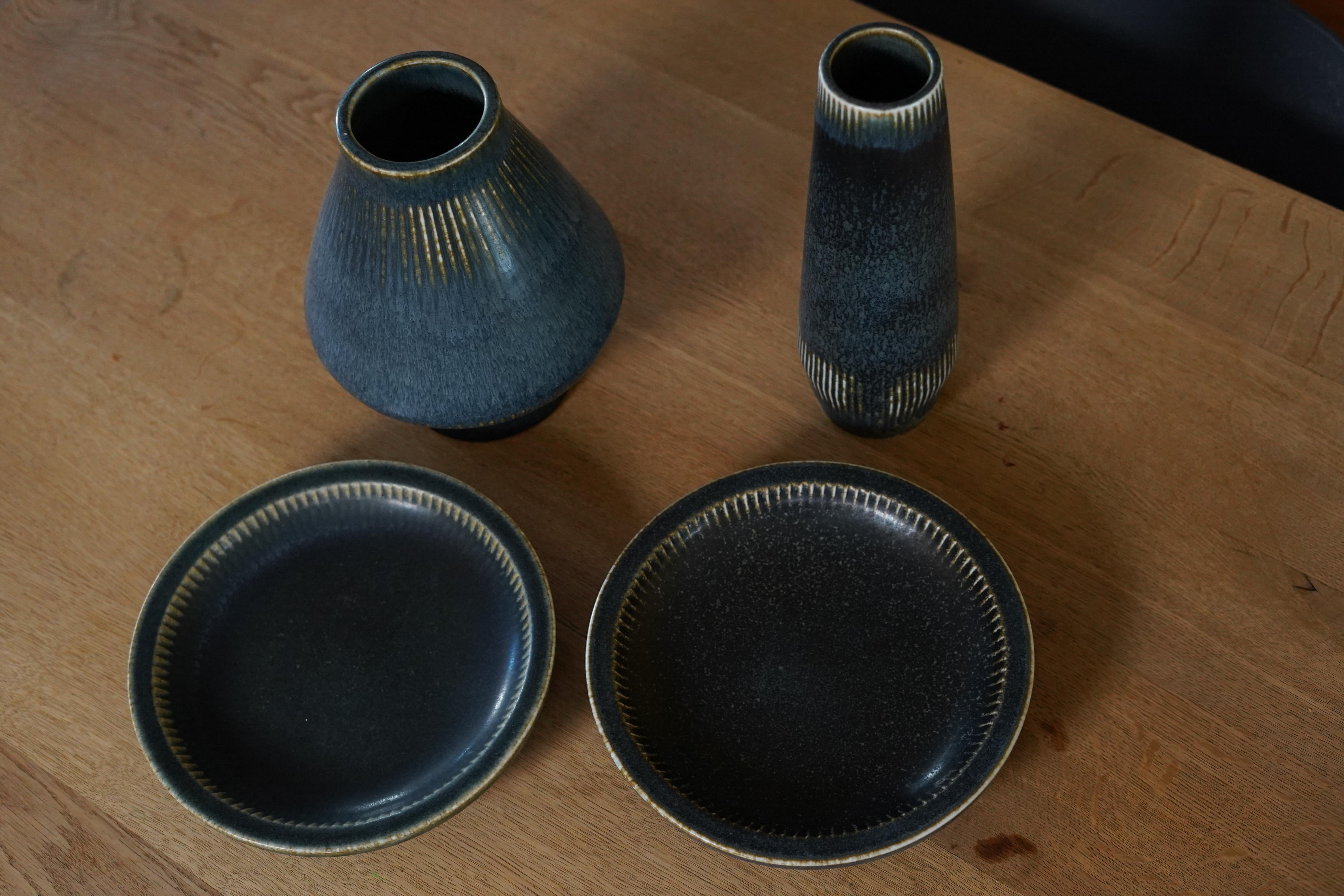 Rörstrand Carl-Harry Stålhane vases and trays , Sweden 1960 For Sale 8