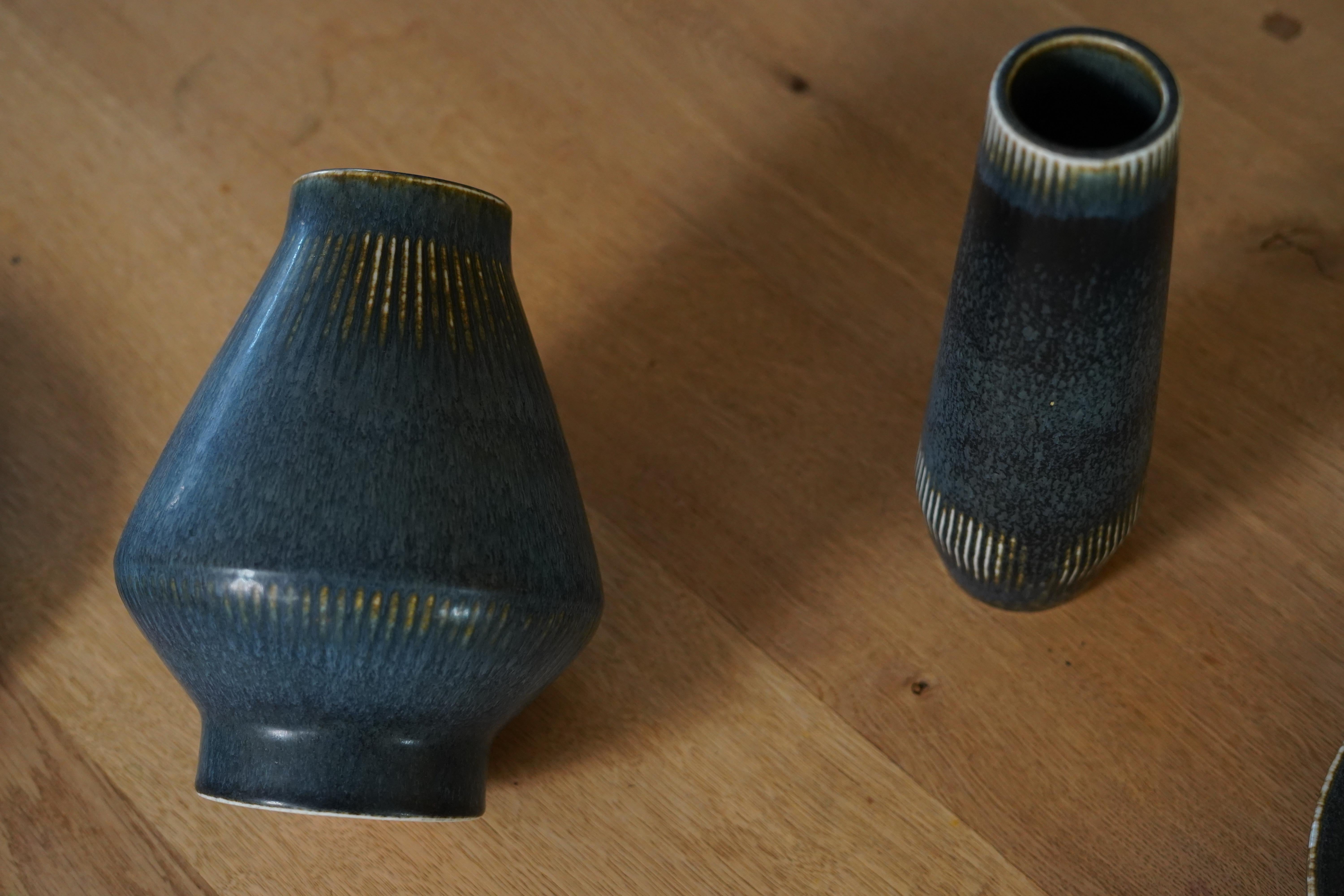 Rörstrand Carl-Harry Stålhane vases et plateaux , Suède 1960 en vente 10