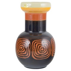Rörstrand / Drejargruppen. Vaso in gres con decorazione a spirale. 1974