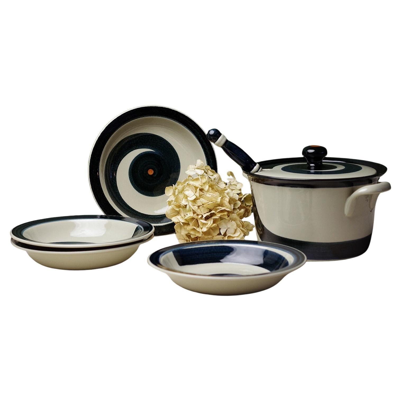 Rörstrand, Glunt, assiettes et louches à soupe, années 1960