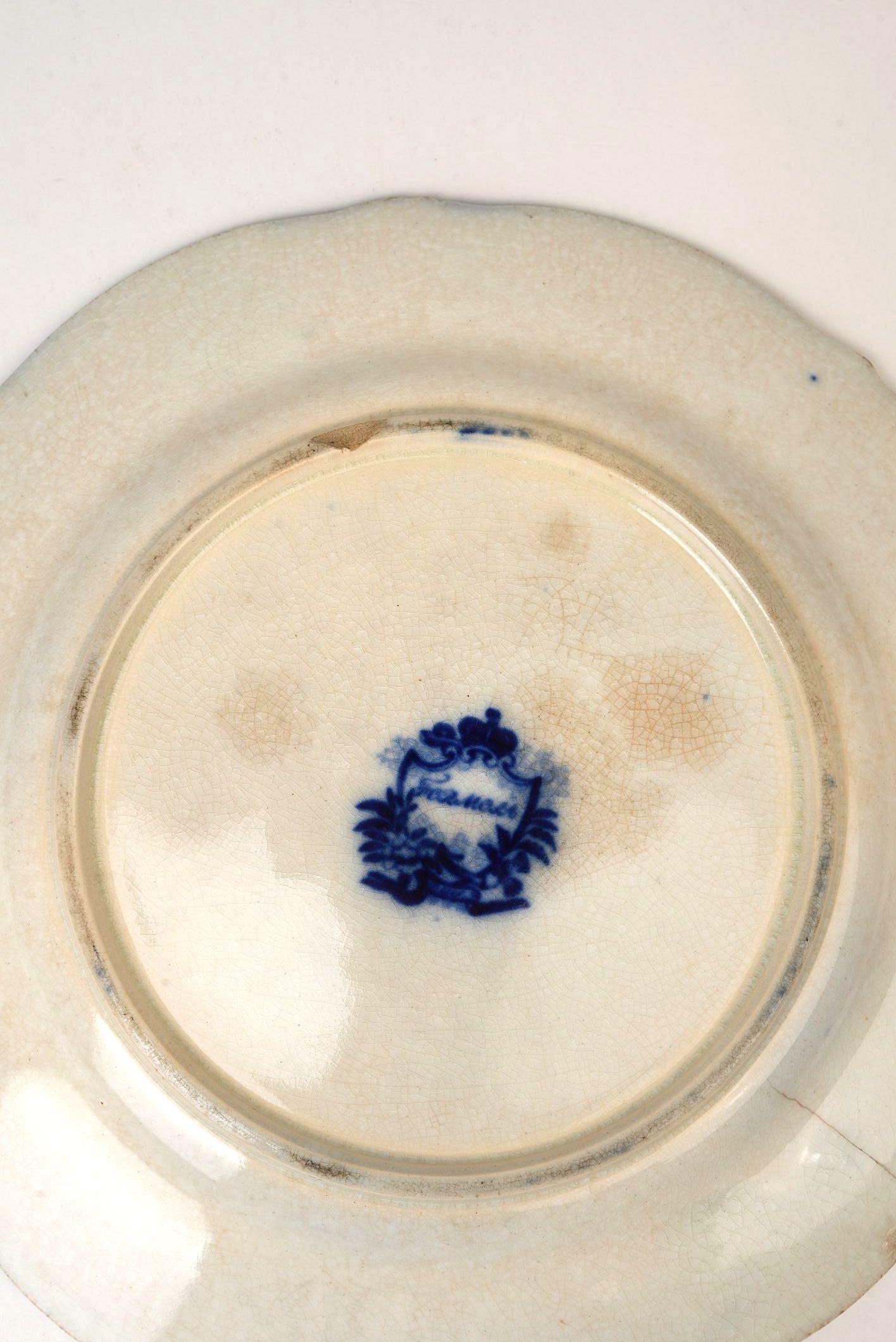 Rörstrand Pagoda Pattern Plate, 19th Century For Sale 5