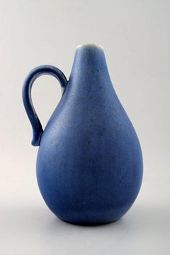 Rörstrand Pitcher in Ceramics, Beautiful Glaze in Shades of Blue