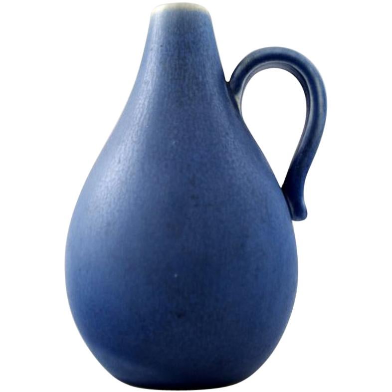 Rörstrand Pitcher in Ceramics, Beautiful Glaze in Shades of Blue For Sale