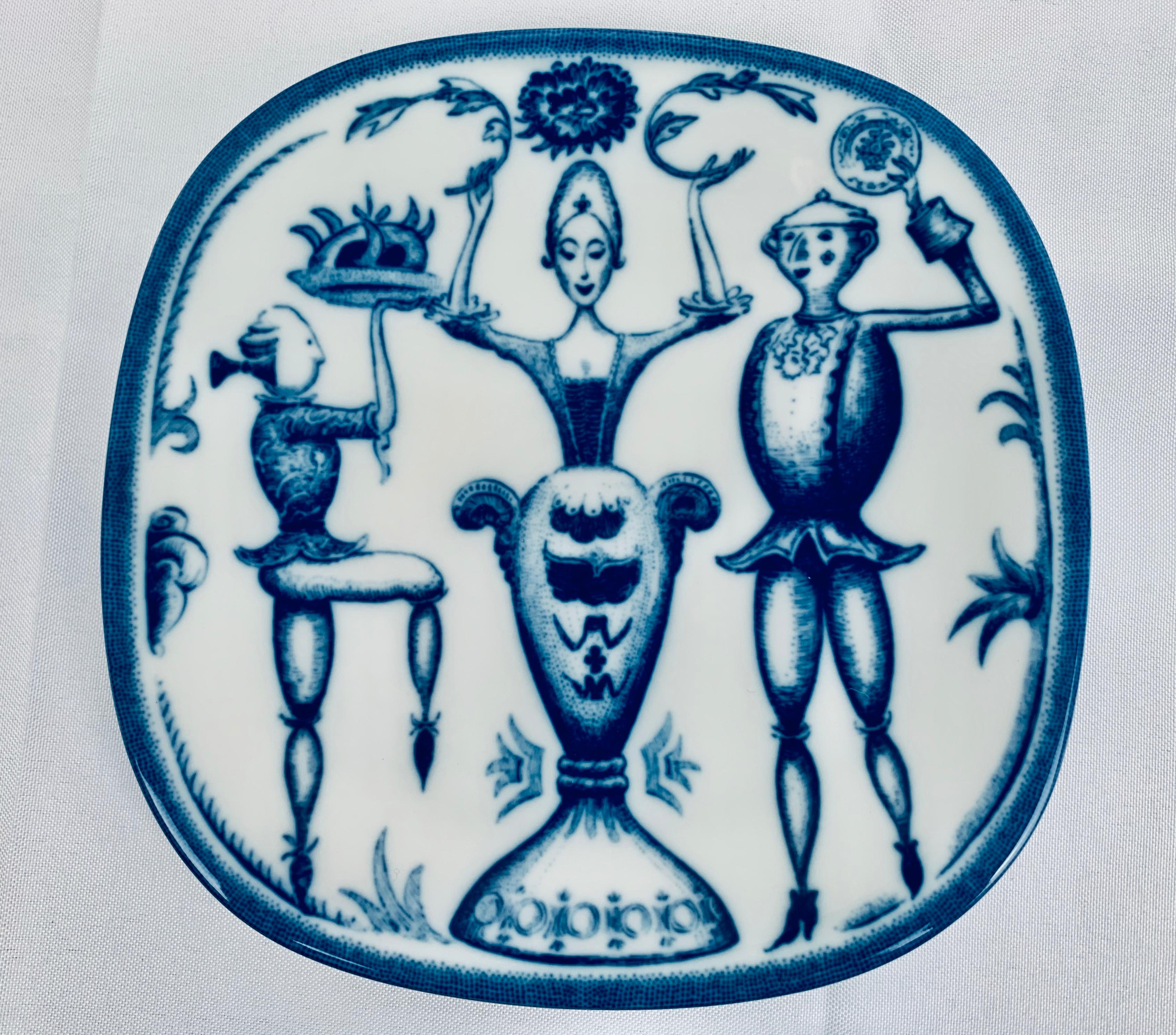 Modern Rörstrand Porcelain Commemorative Plates-Niels-Christian Hald in Blue, Sweden