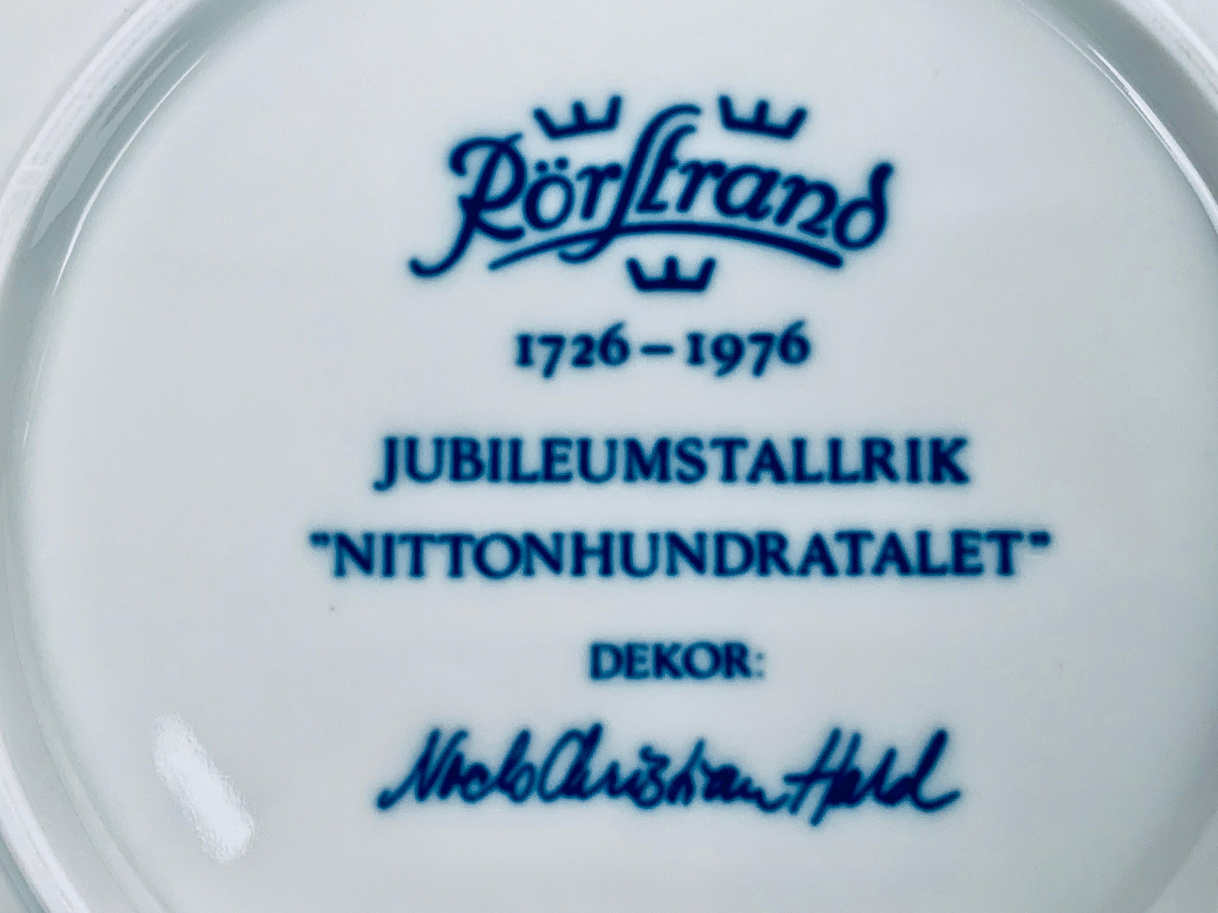 Rörstrand Porcelain Commemorative Plates-Niels-Christian Hald in Blue, Sweden 2
